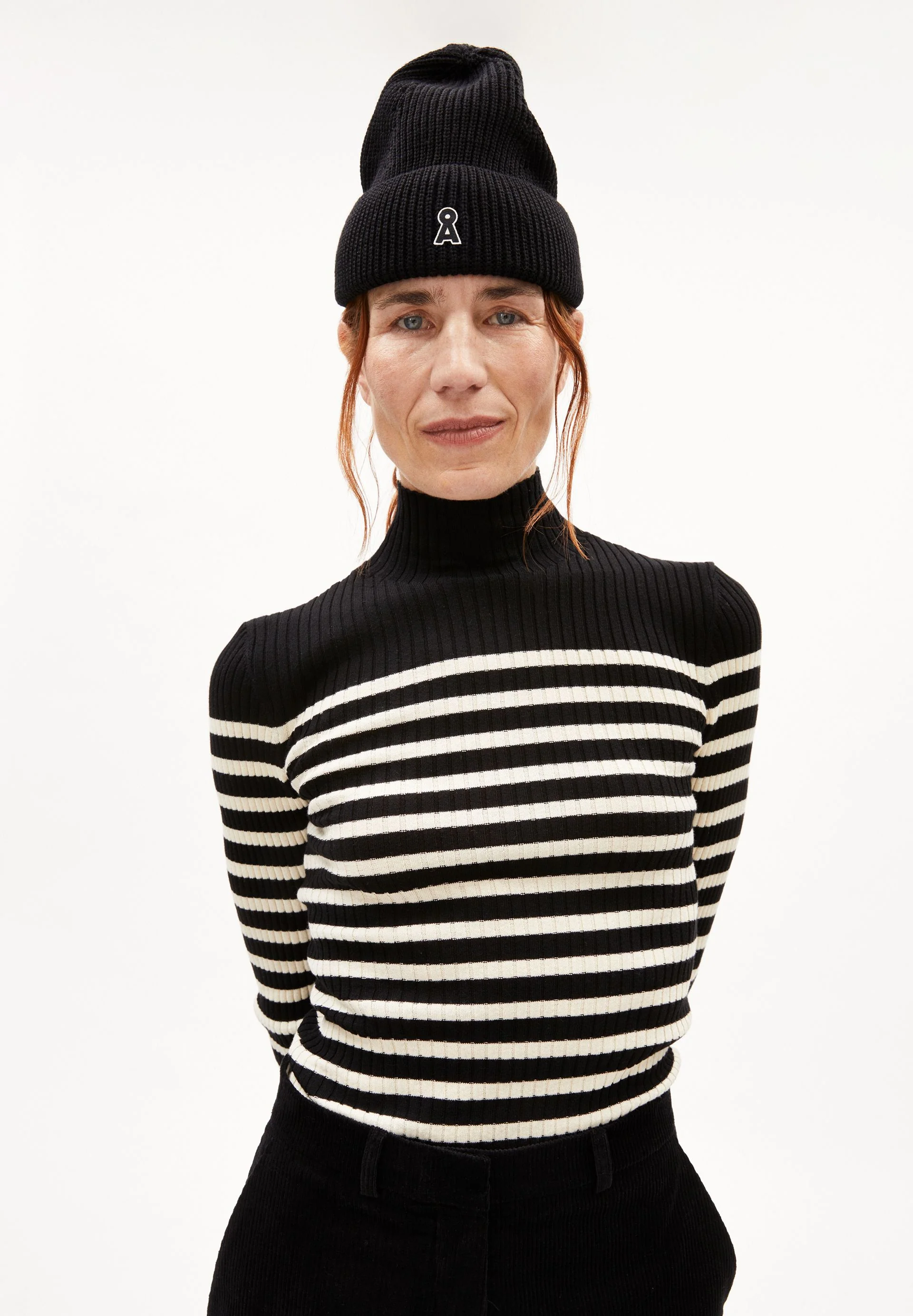 ALAANIA PLACED STRIPES | black-oatmilk