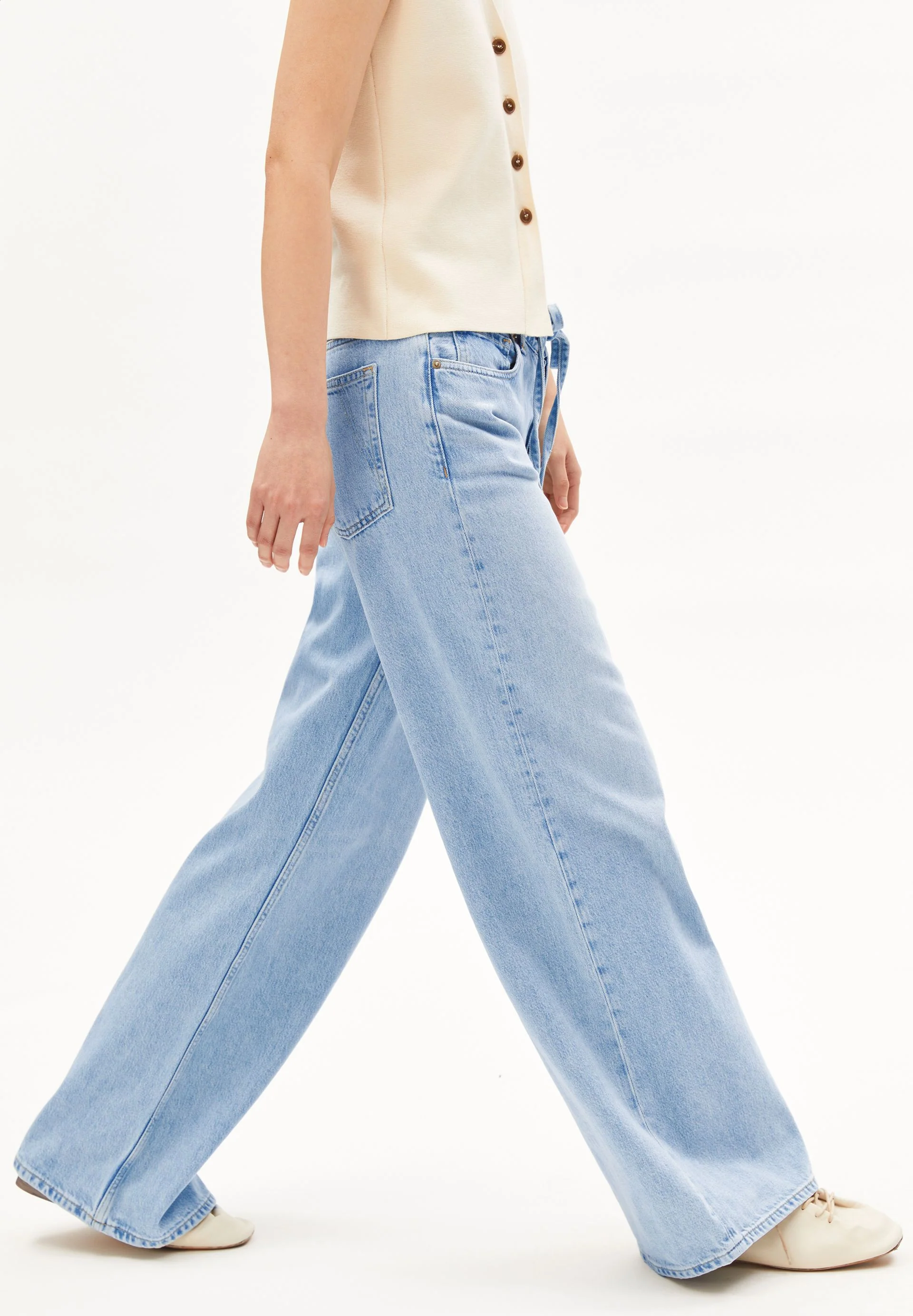 ASTRAEAAS MID WAIST WIDE JEANS | noise - Image 6