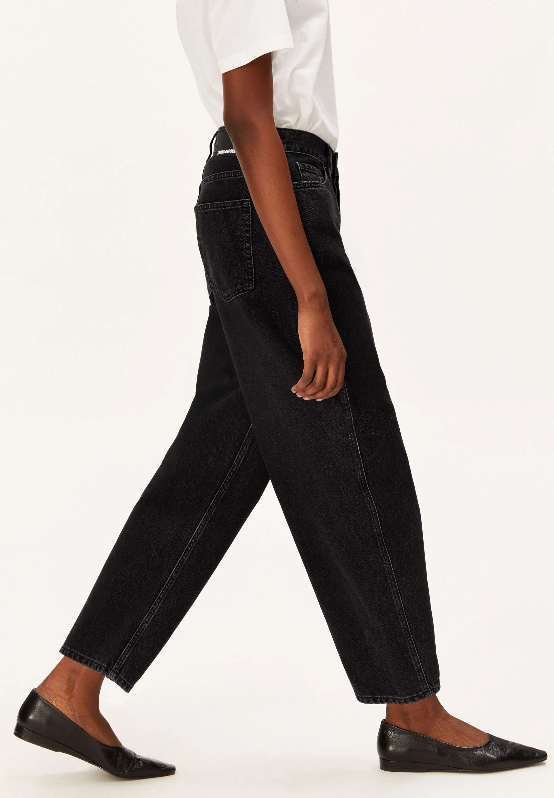 BAARLY HIGH WAIST BARREL JEANS | ebony black - Image 6