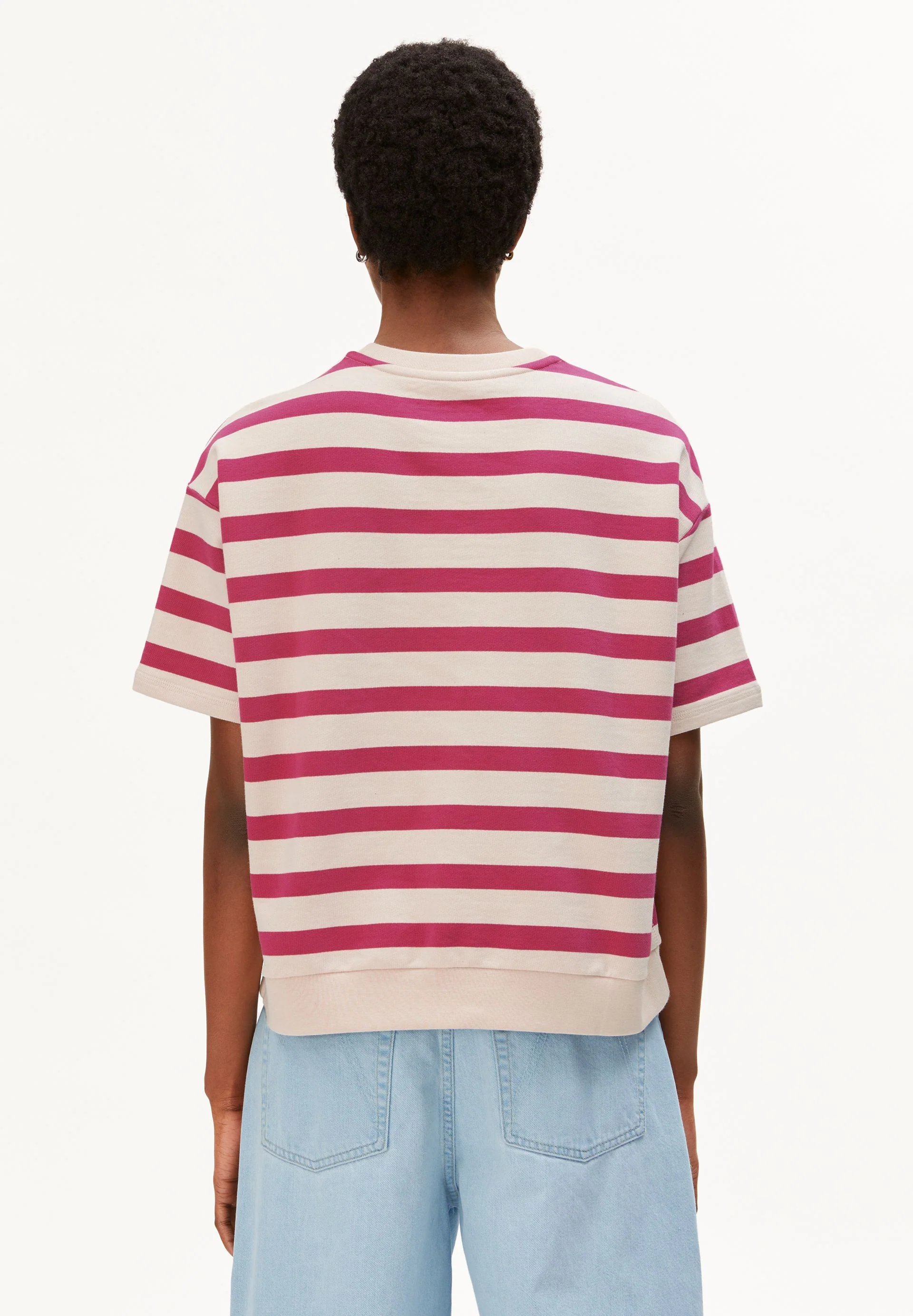 BAMIKAA GESTREIFTES SWEATSHIRT | undyed-very berry - Image 2
