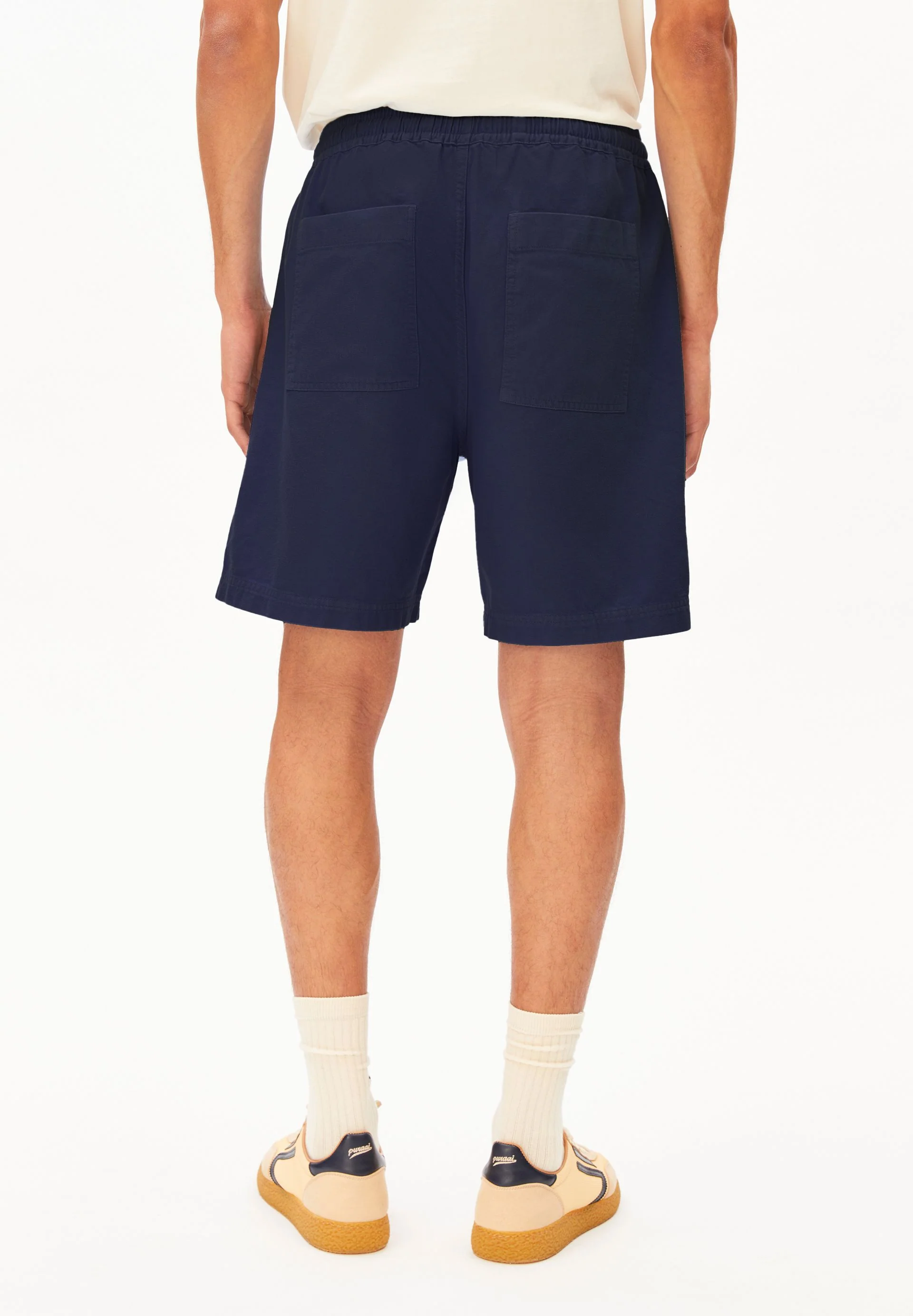 BAUMWOLL-LEINEN SHORTS | tinted navy - Image 2