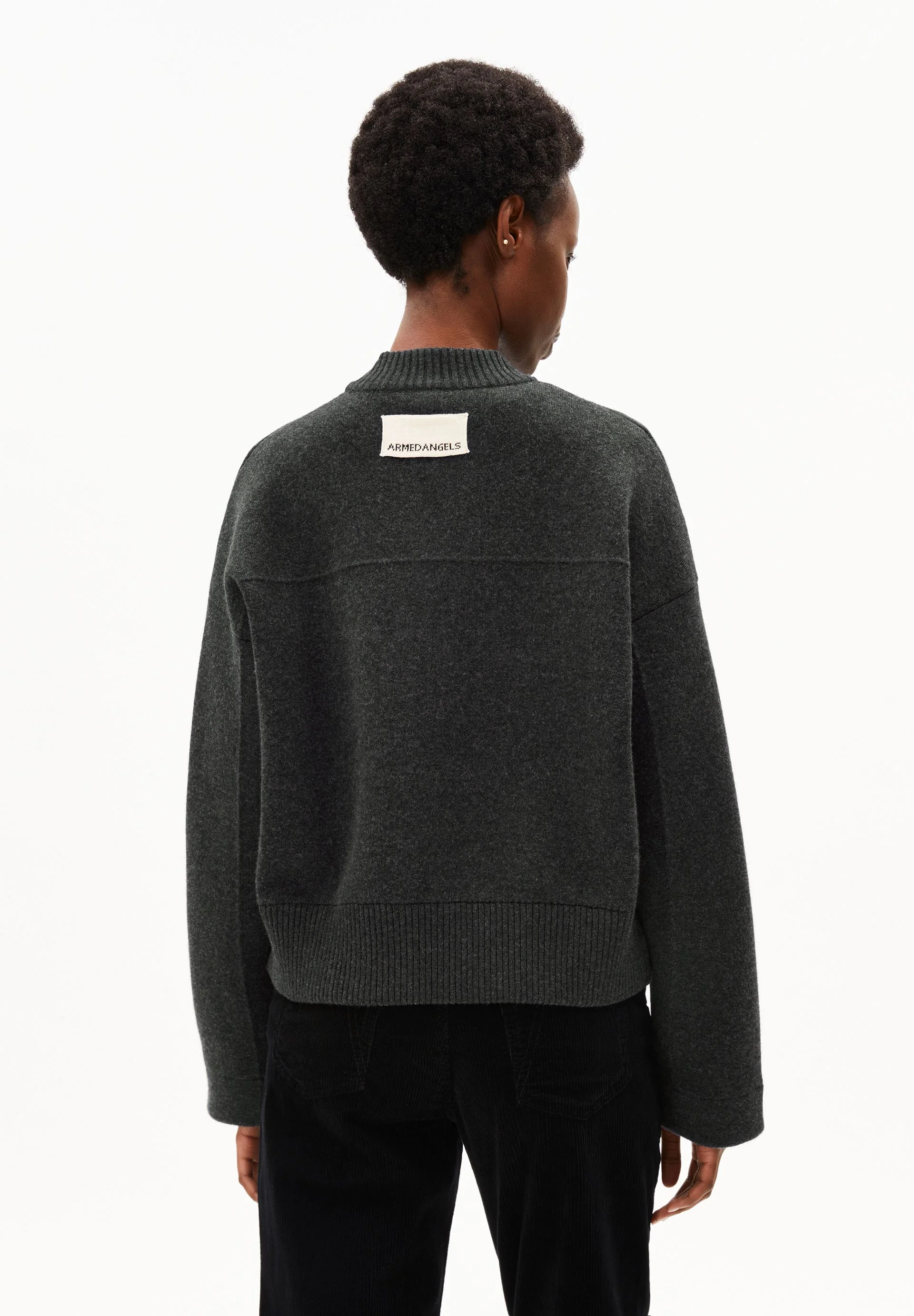 BAUMWOLL-WOLL BOMBERJACKE | steel melange - Image 2