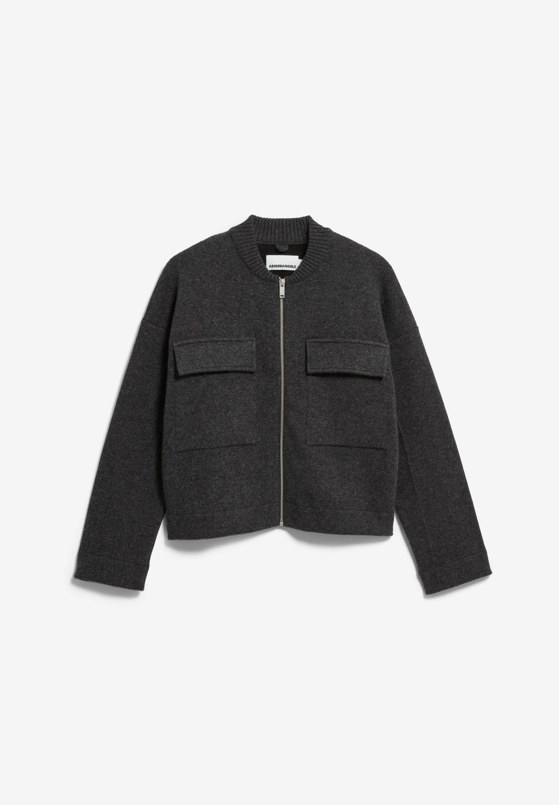 BAUMWOLL-WOLL BOMBERJACKE | steel melange - Image 7