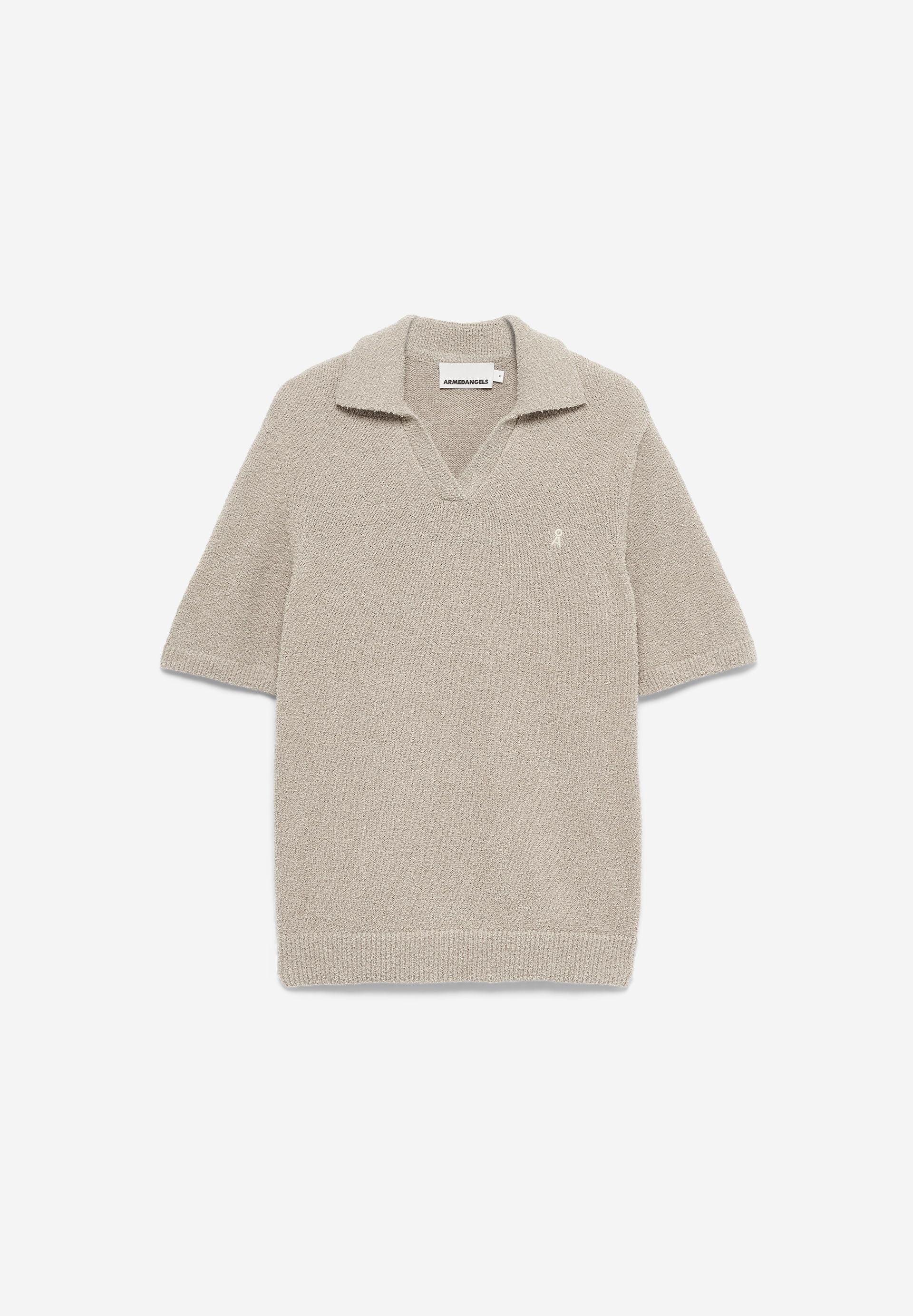 BOUCLE STRICKPOLOSHIRT | sandstone - Image 6