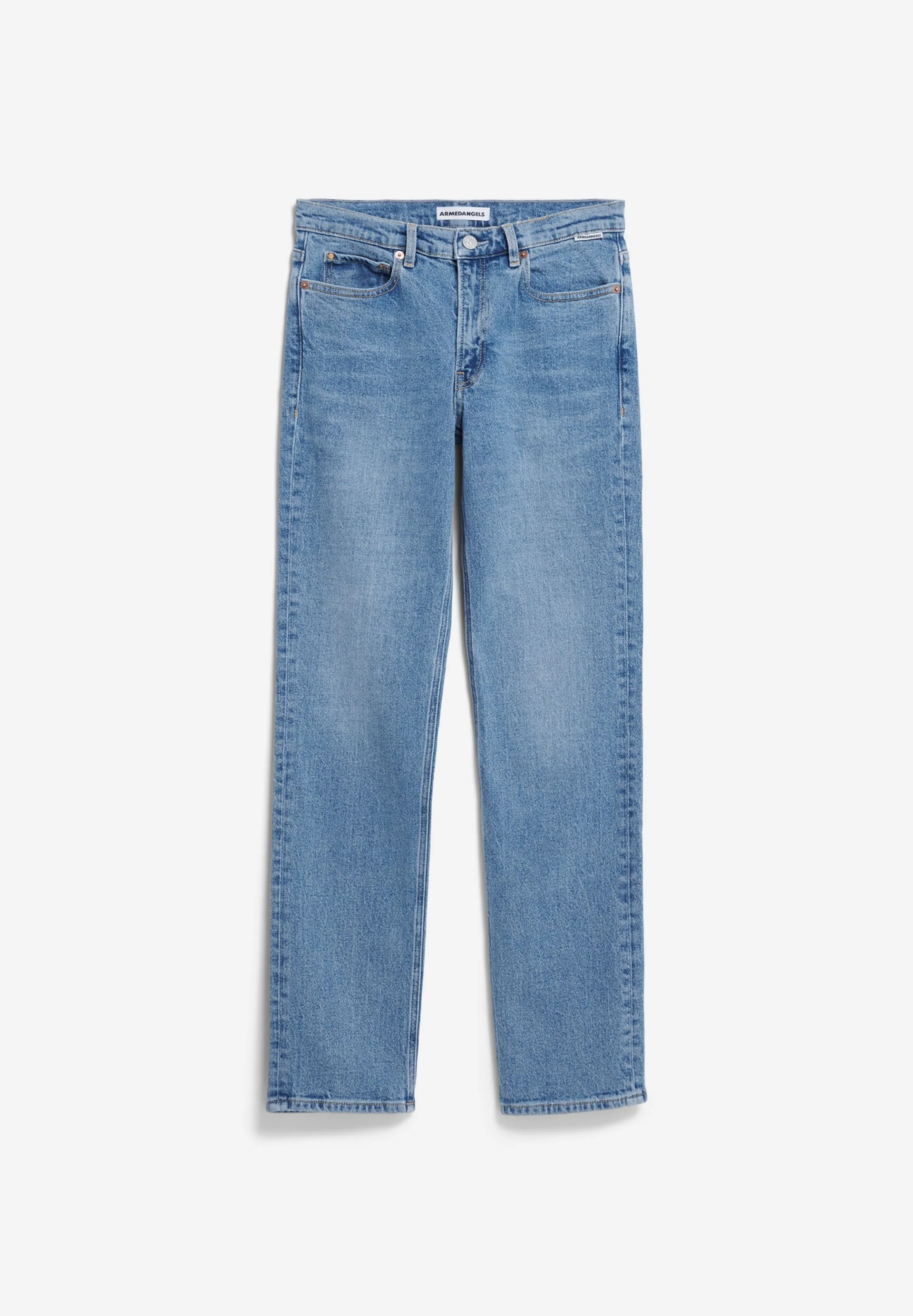 CARENAA MID WAIST STRAIGHT JEANS | capri - Image 7