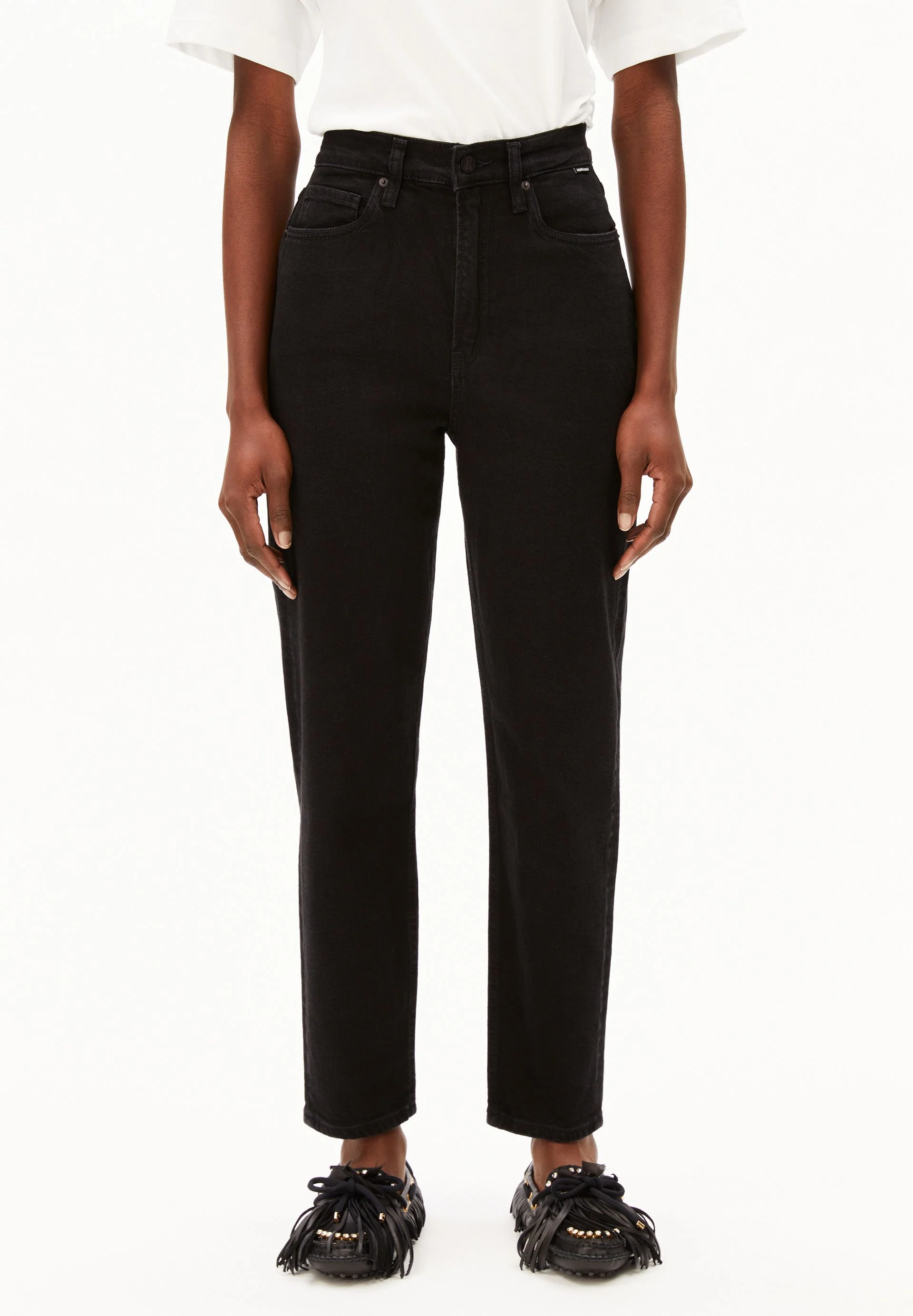 MAIRAA HIGH WAIST MOM JEANS | black