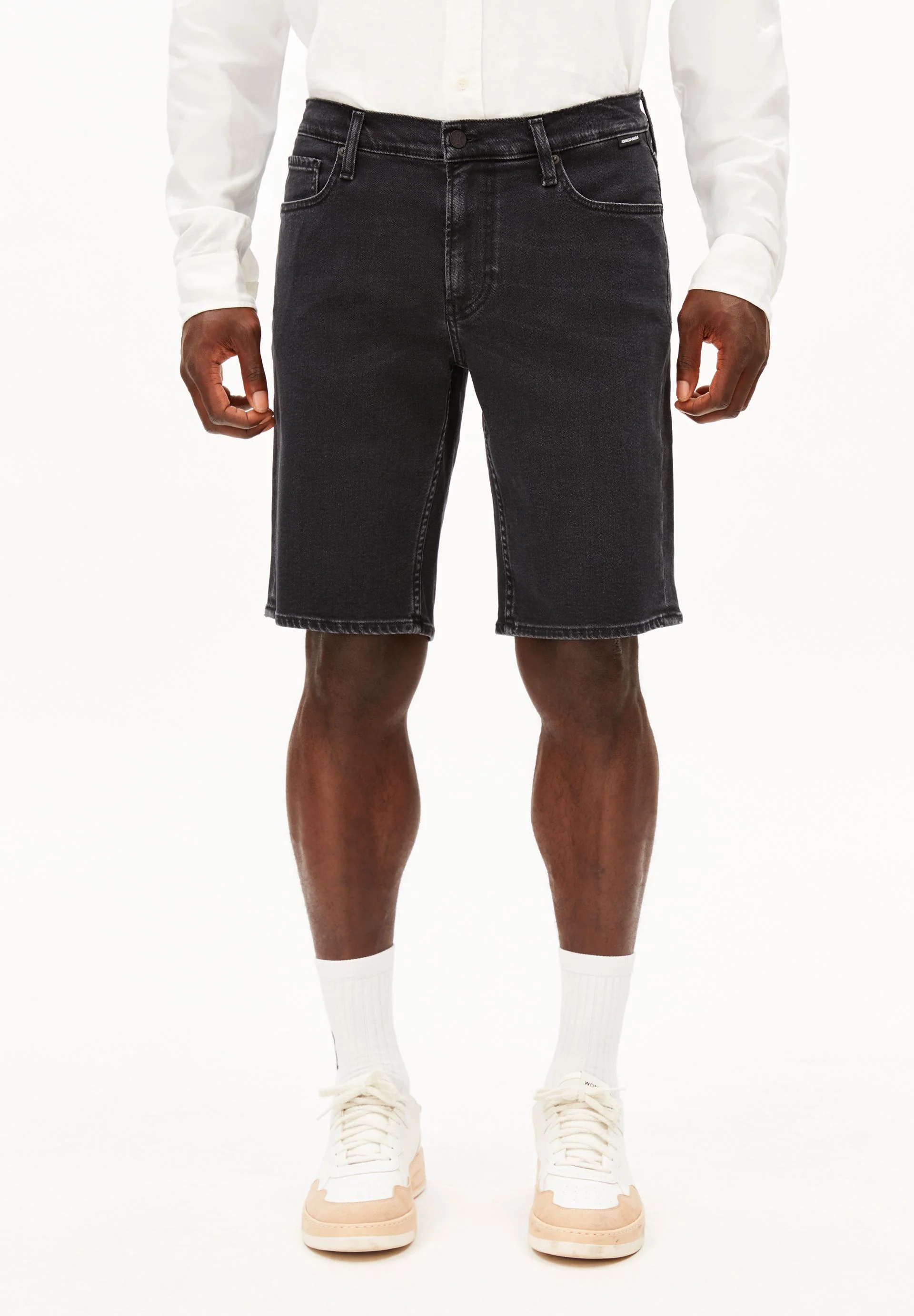 NAAILO JEANS-SHORTS | black washed authentic