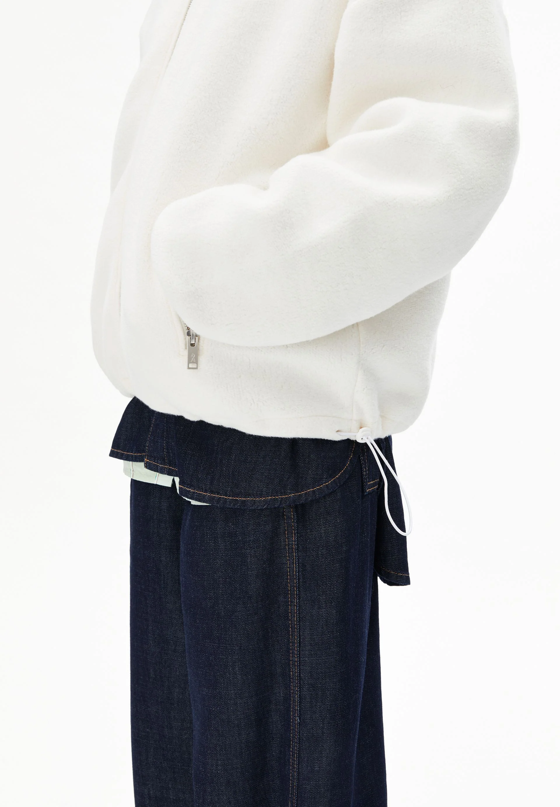 BAUMWOLL-FLEECEJACKE | oatmilk - Image 6