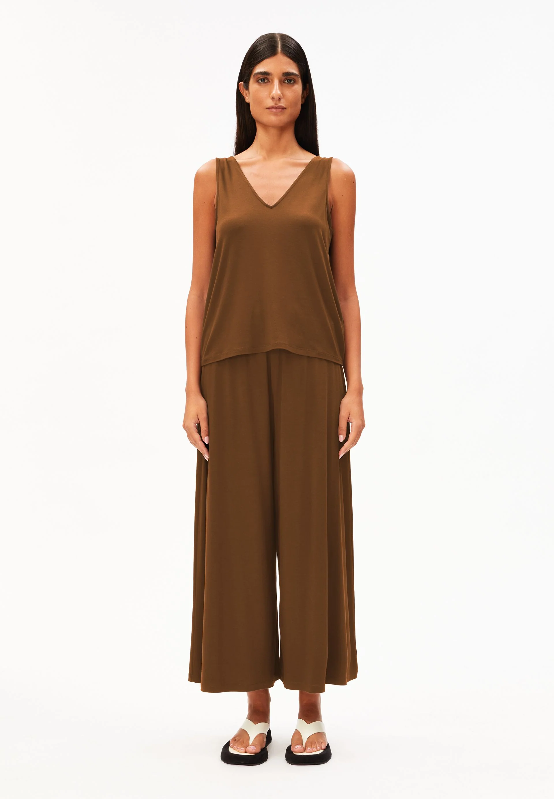 CROPPED JERSEY-HOSE | dried palm - Image 5