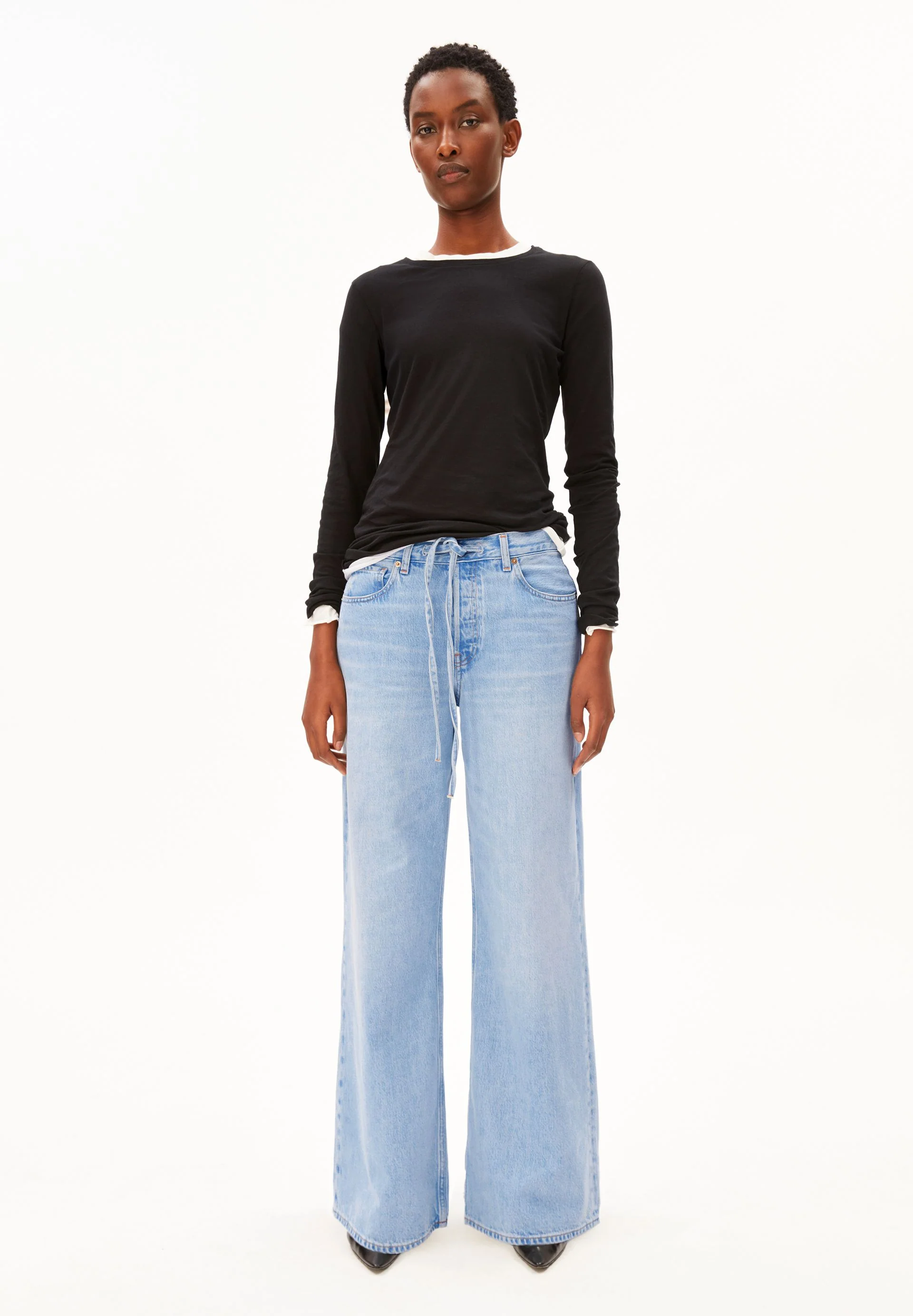 EINIAARA SOFT LANGARMSHIRT | black - Image 5