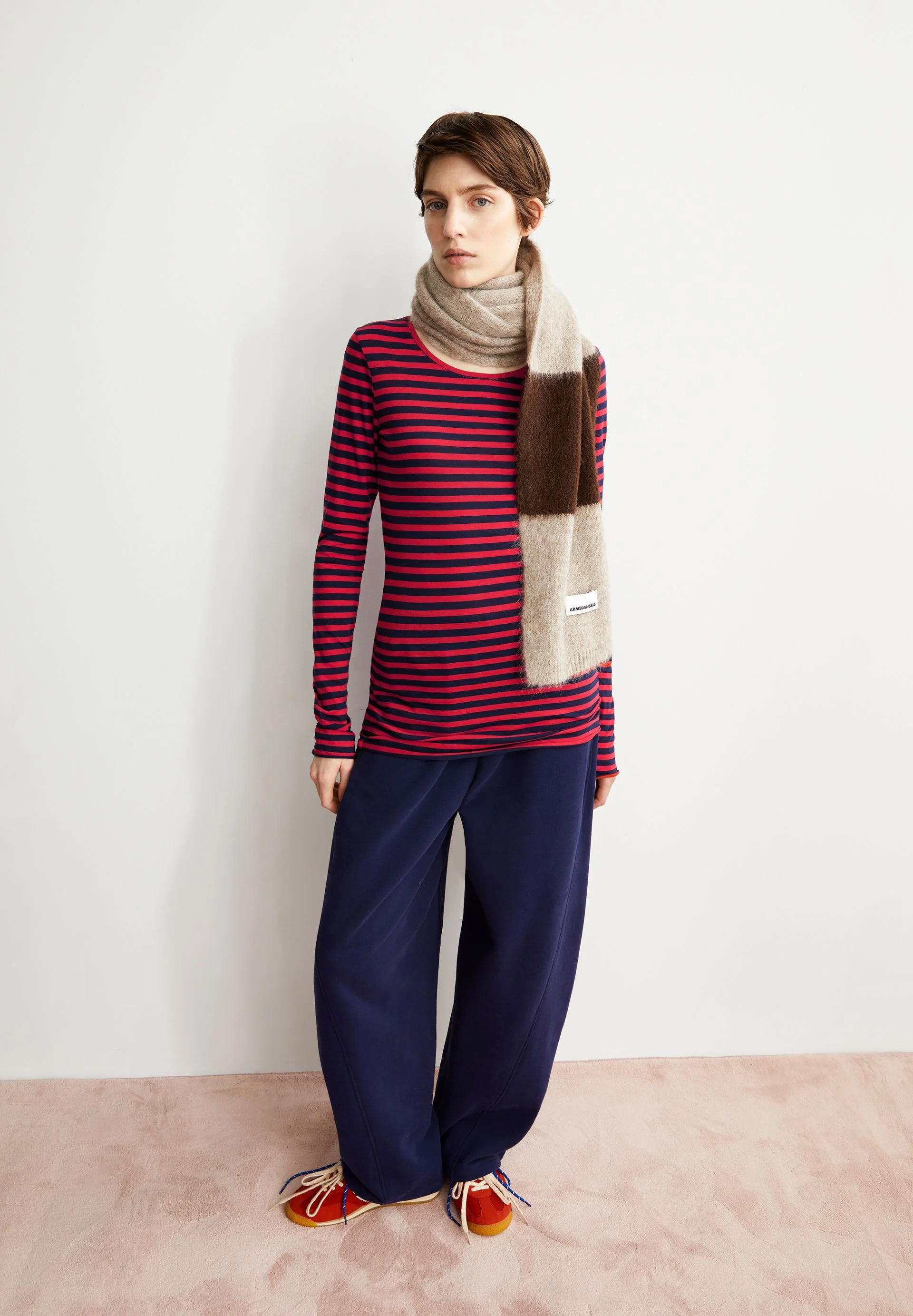 EINIAARA GESTREIFTES LANGARMSHIRT | tinted navy-candy apple - Image 4