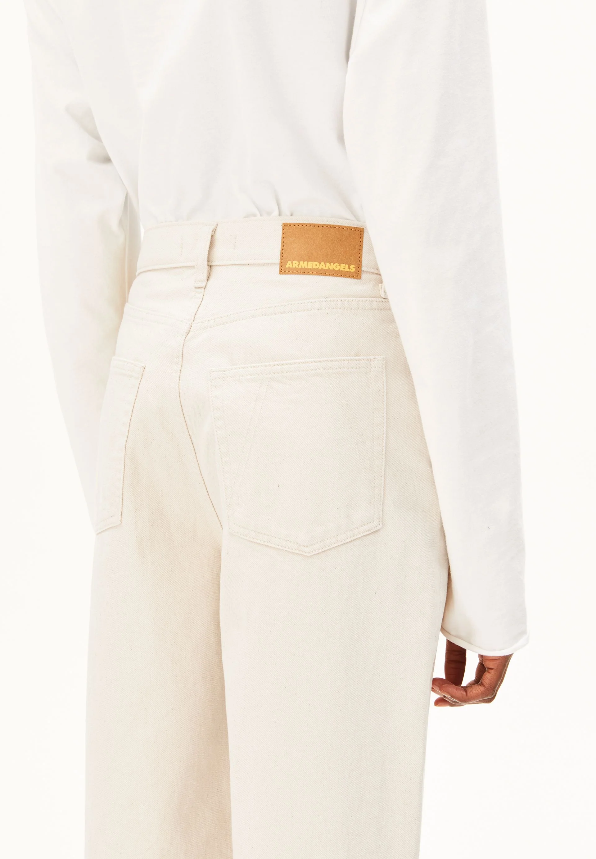 ENIJAA HIGH WAIST WIDE JEANS | undyed - Image 3
