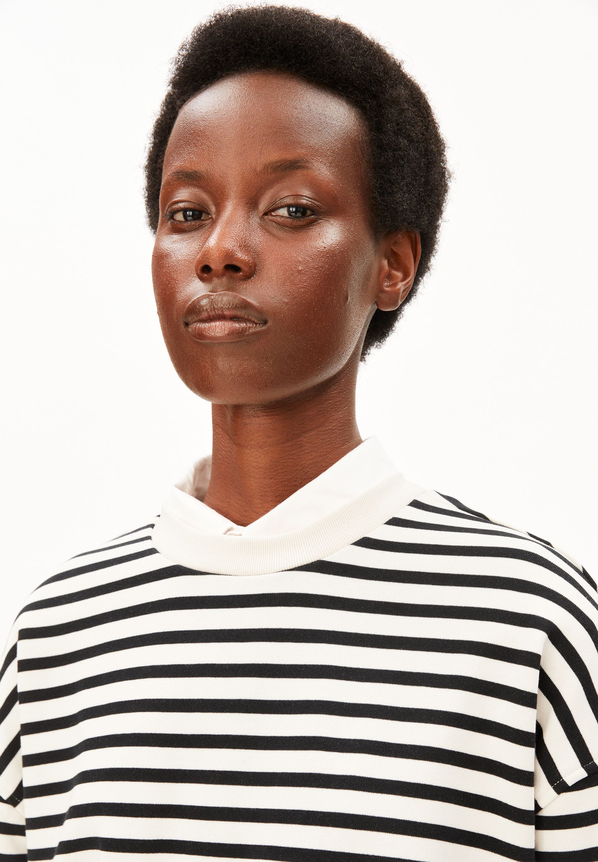 FRANKAA MAARLEN GESTREIFTES SWEATSHIRT | undyed-black - Image 3