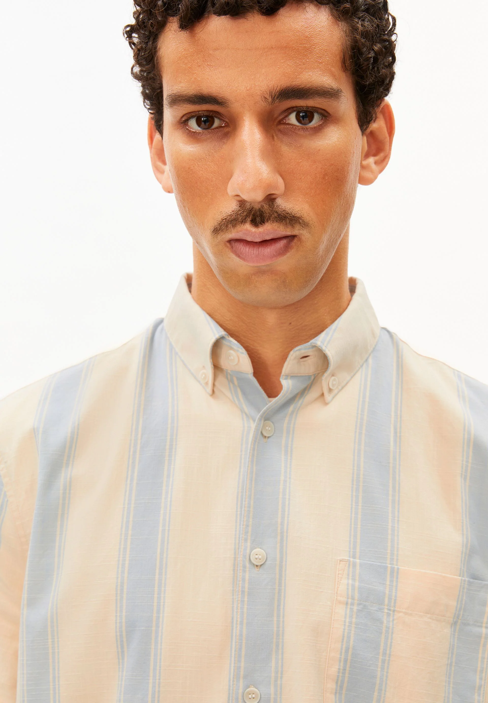 GESTREIFTES KURZARMHEMD | wedgwood - Image 3