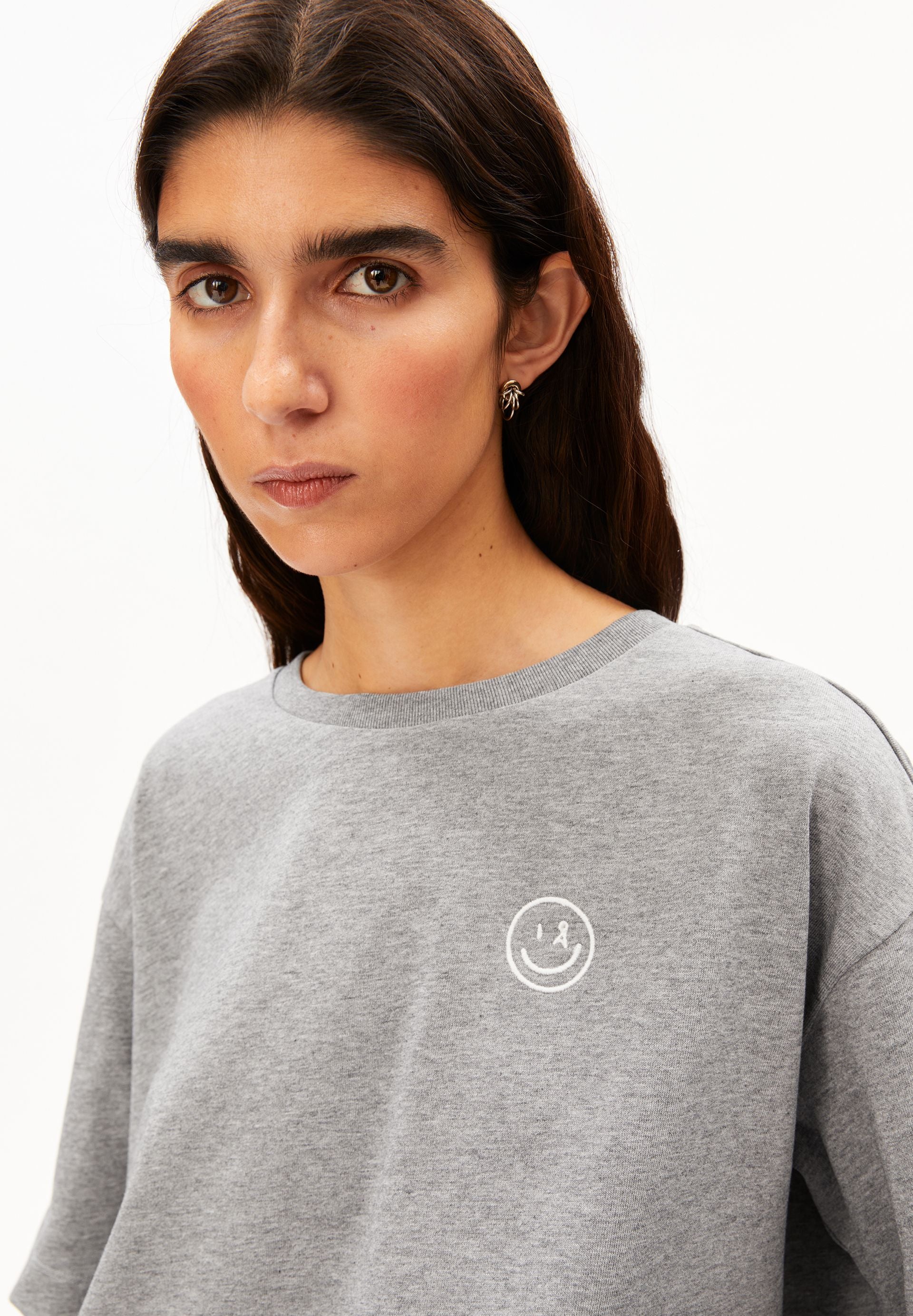 GIANNAA DIFFERENCE T-SHIRT | silver melange - Image 3