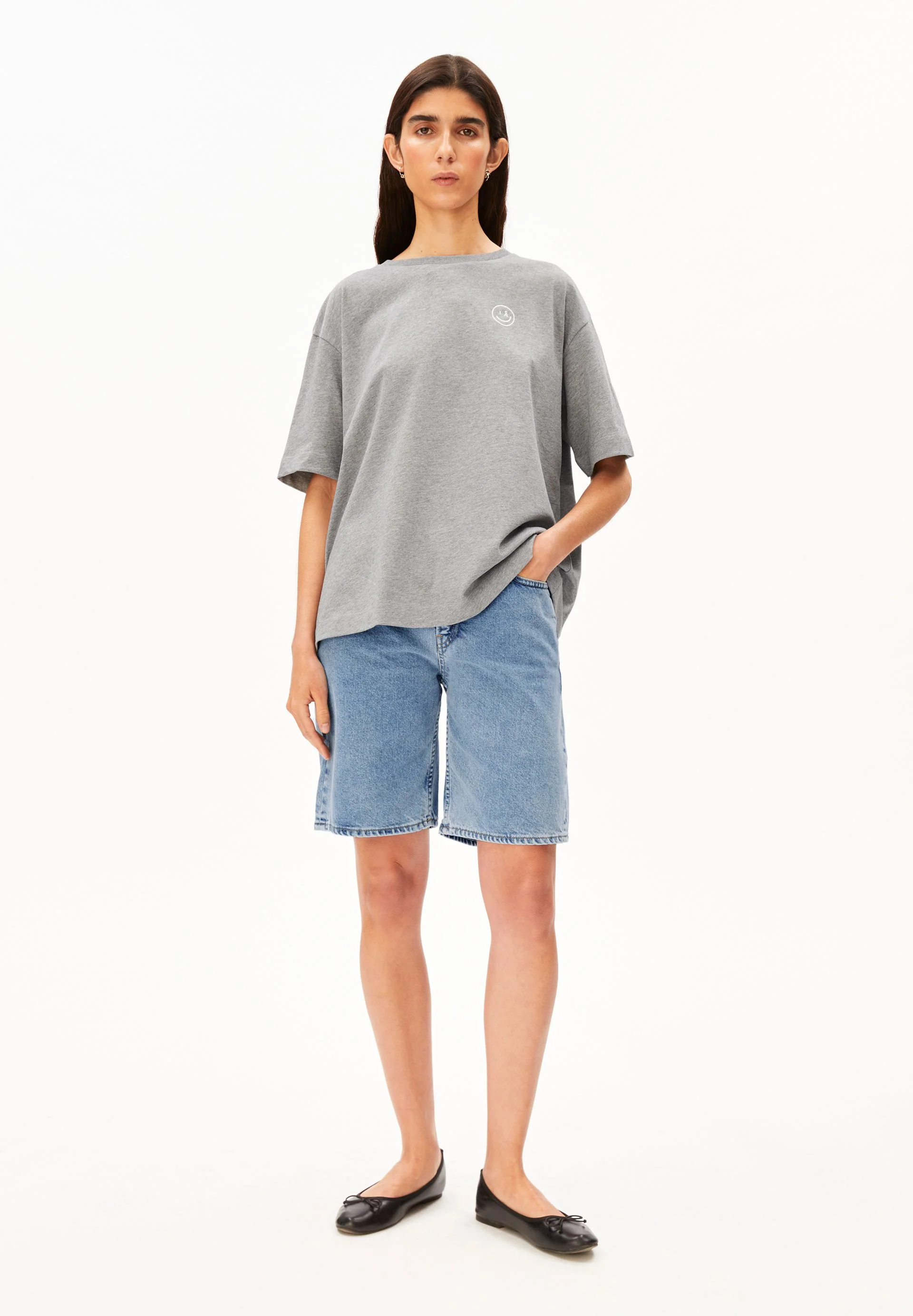 GIANNAA DIFFERENCE T-SHIRT | silver melange - Image 5