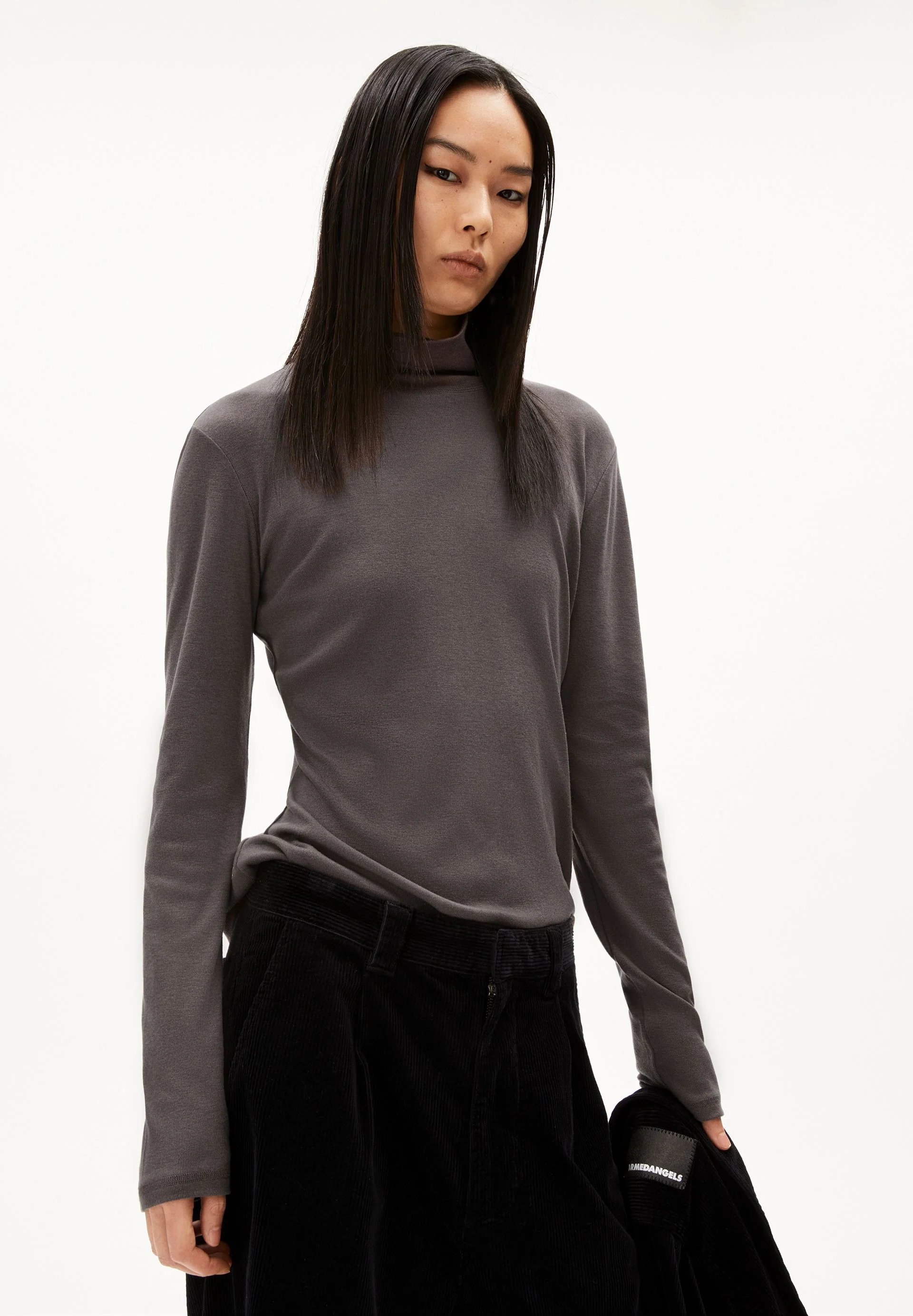 GRAZILIAA WOLL-MIX LANGARMSHIRT | iron cast