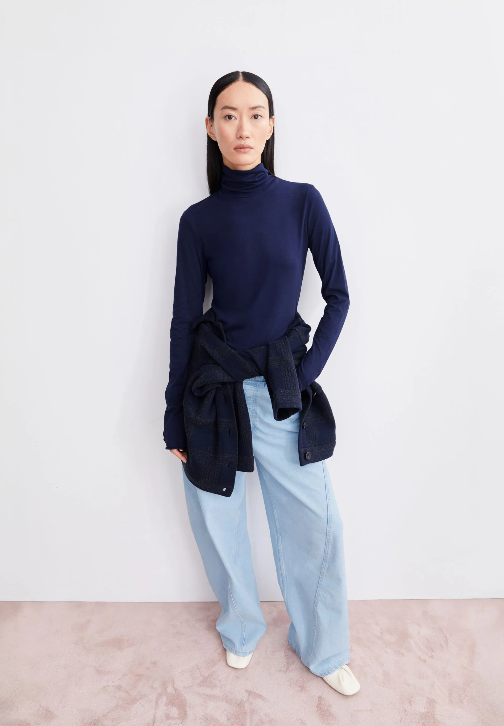 GRAZILIANAA SOFT LANGARMSHIRT | tinted navy - Image 4
