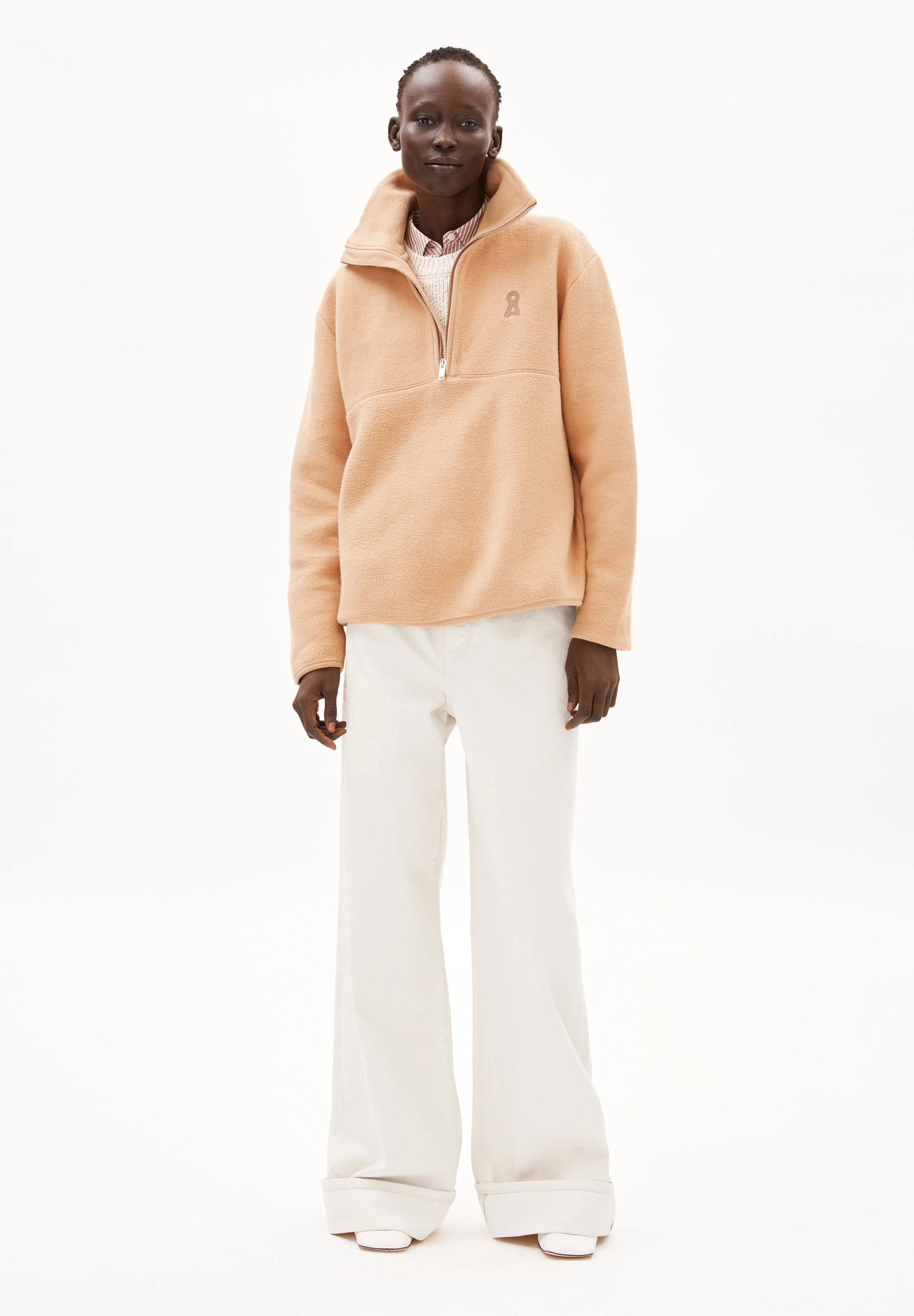 HAARLEENAA BAUMWOLL-FLEECE | beige blond - Image 5