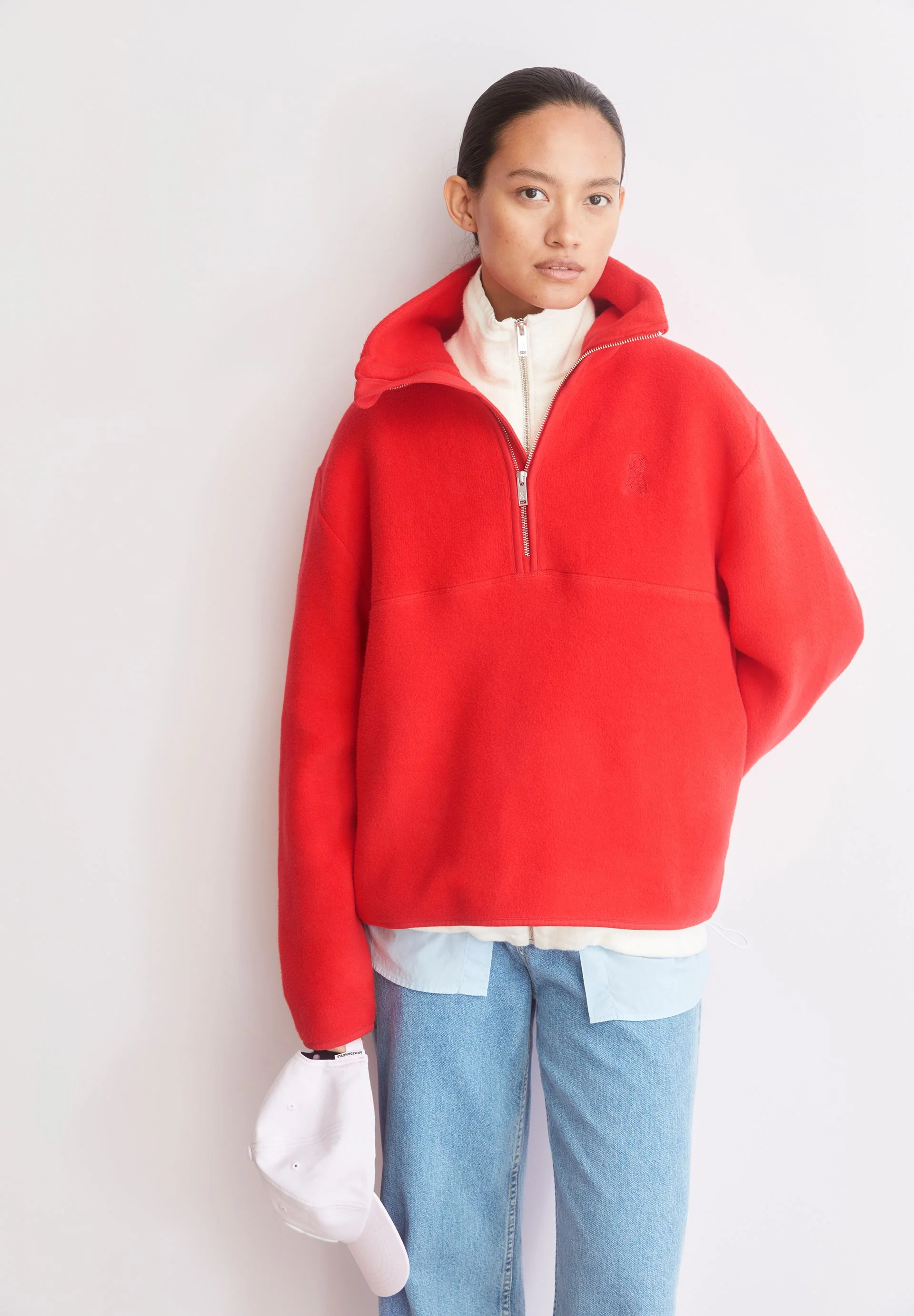 HAARLEENAA BAUMWOLL-FLEECE | mars red - Image 4