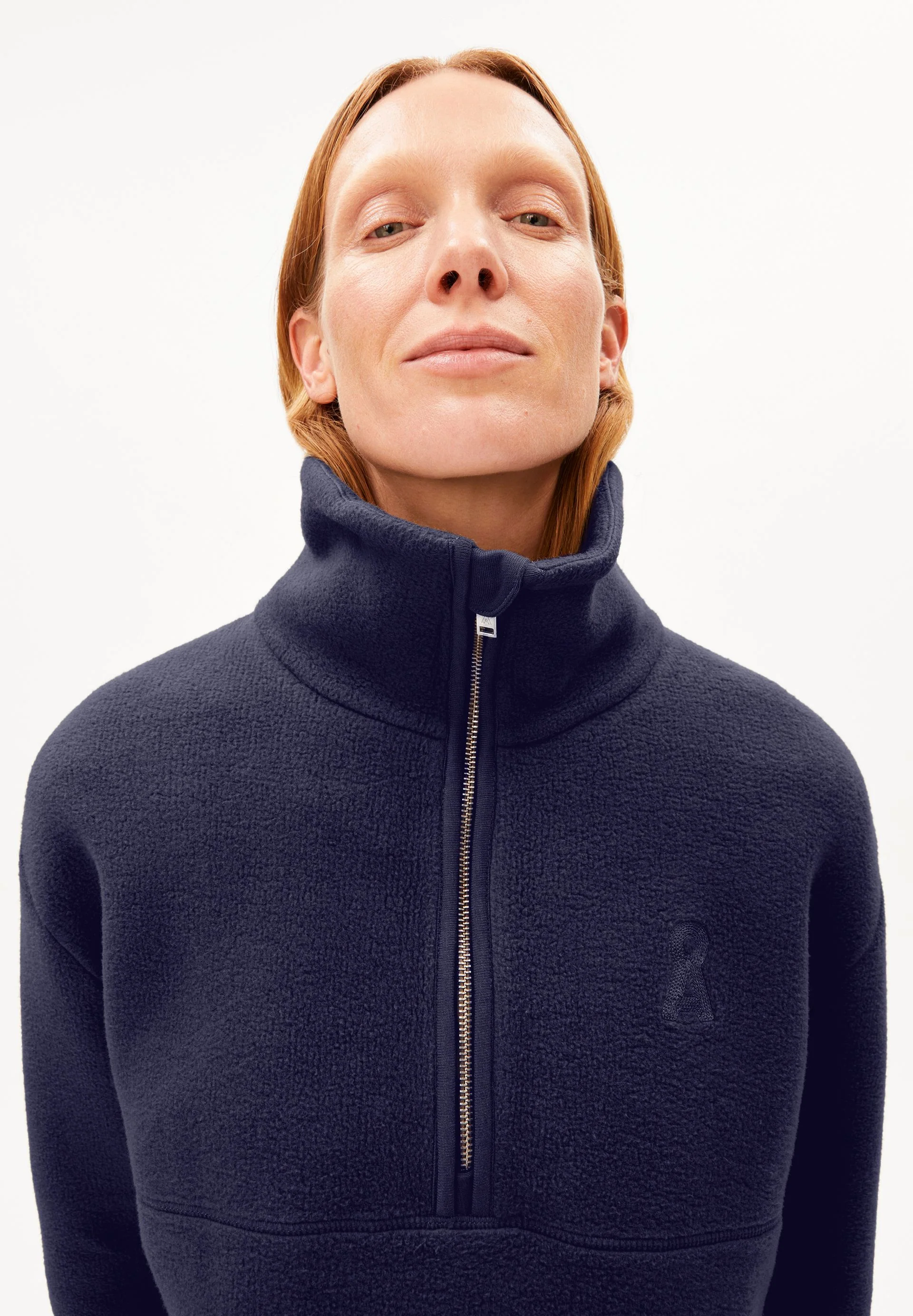 HAARLEENAA BAUMWOLL-FLEECE | tinted navy - Image 3