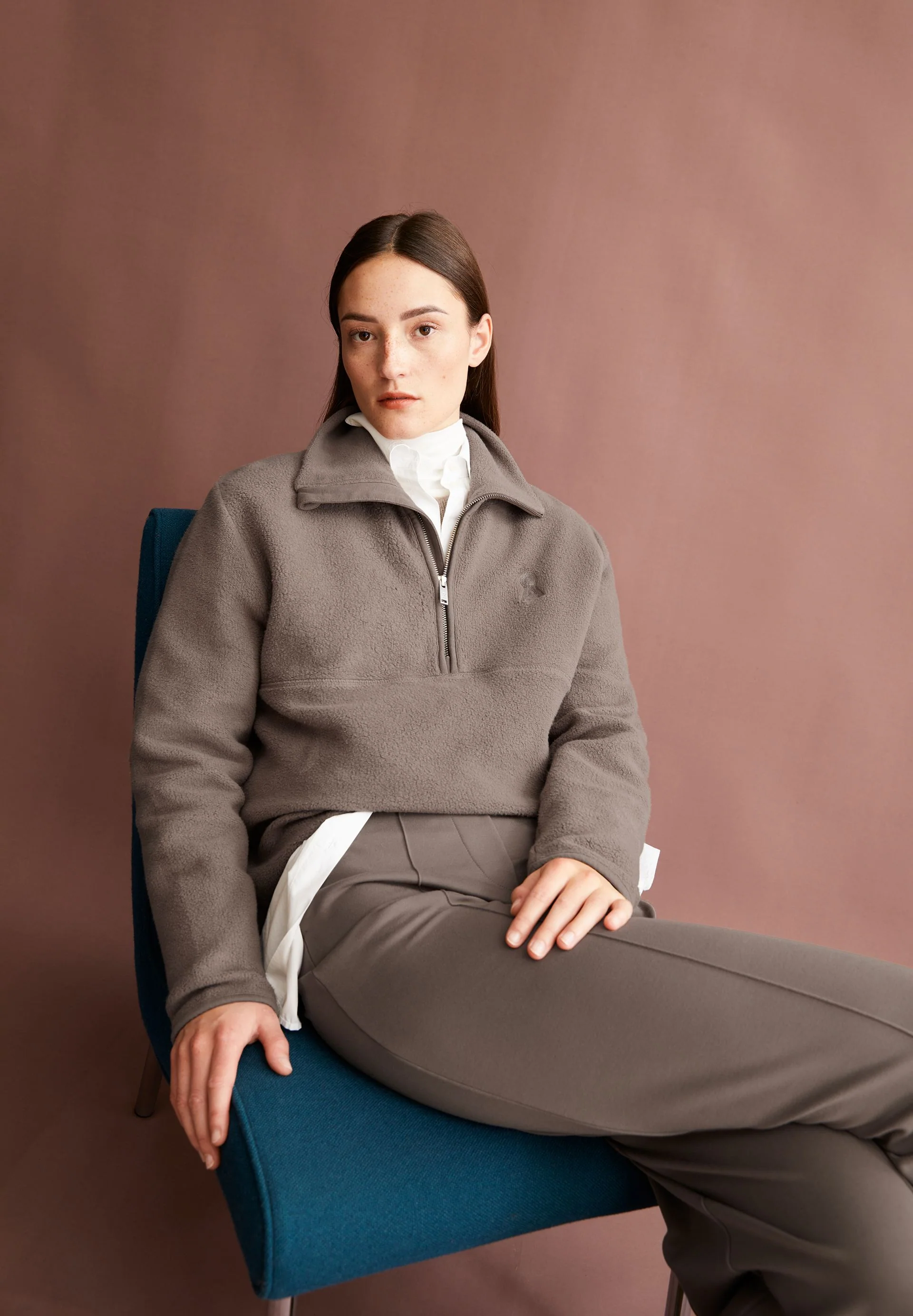 HAARLEENAA BAUMWOLL-FLEECE | walnut cream - Image 4