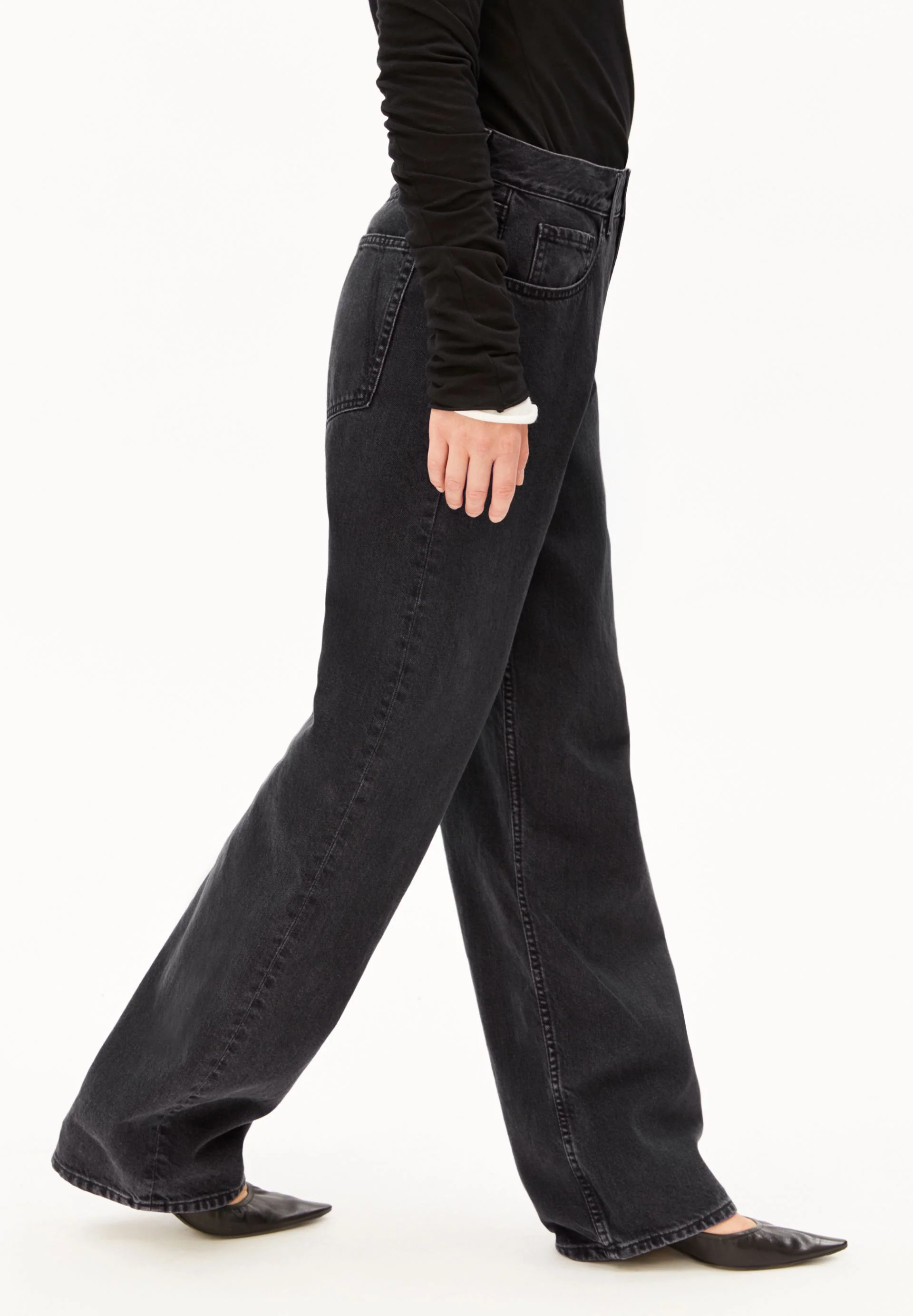 HAAYI LOW WAIST BAGGY JEANS | ebony black - Image 6