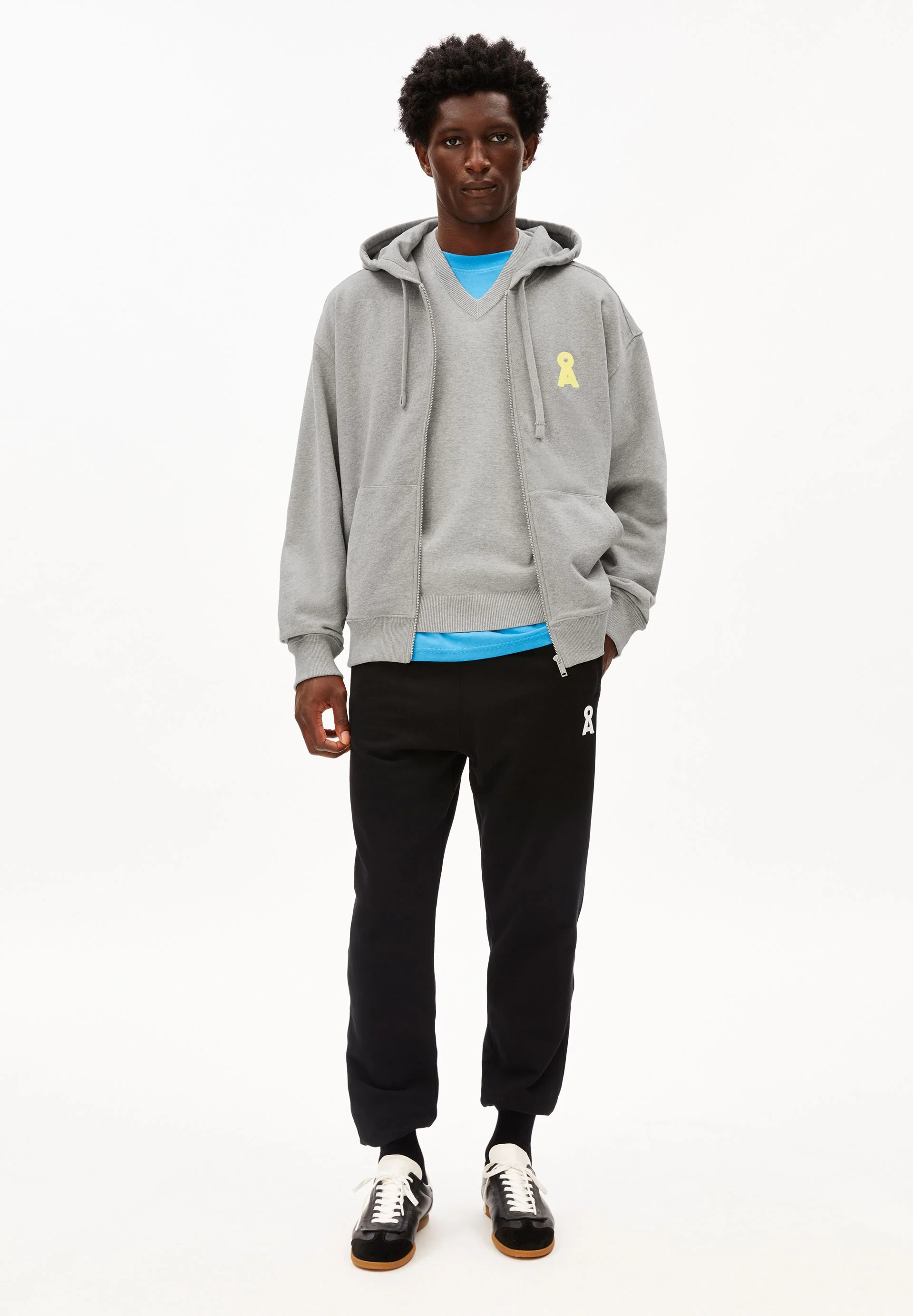 SAROMIAAN SWEATJACKE | silver melange - Image 5