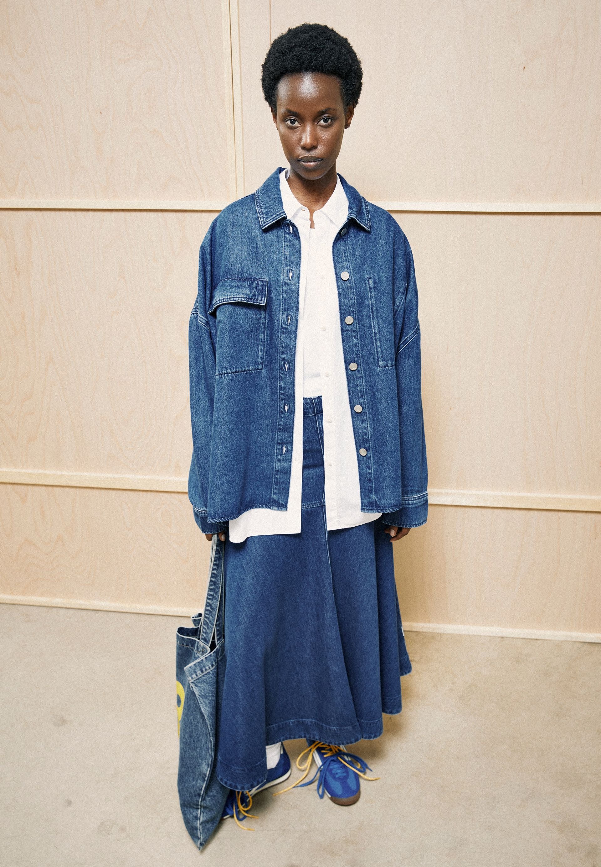 JEANS-MIDI-ROCK | bright blue - Image 4
