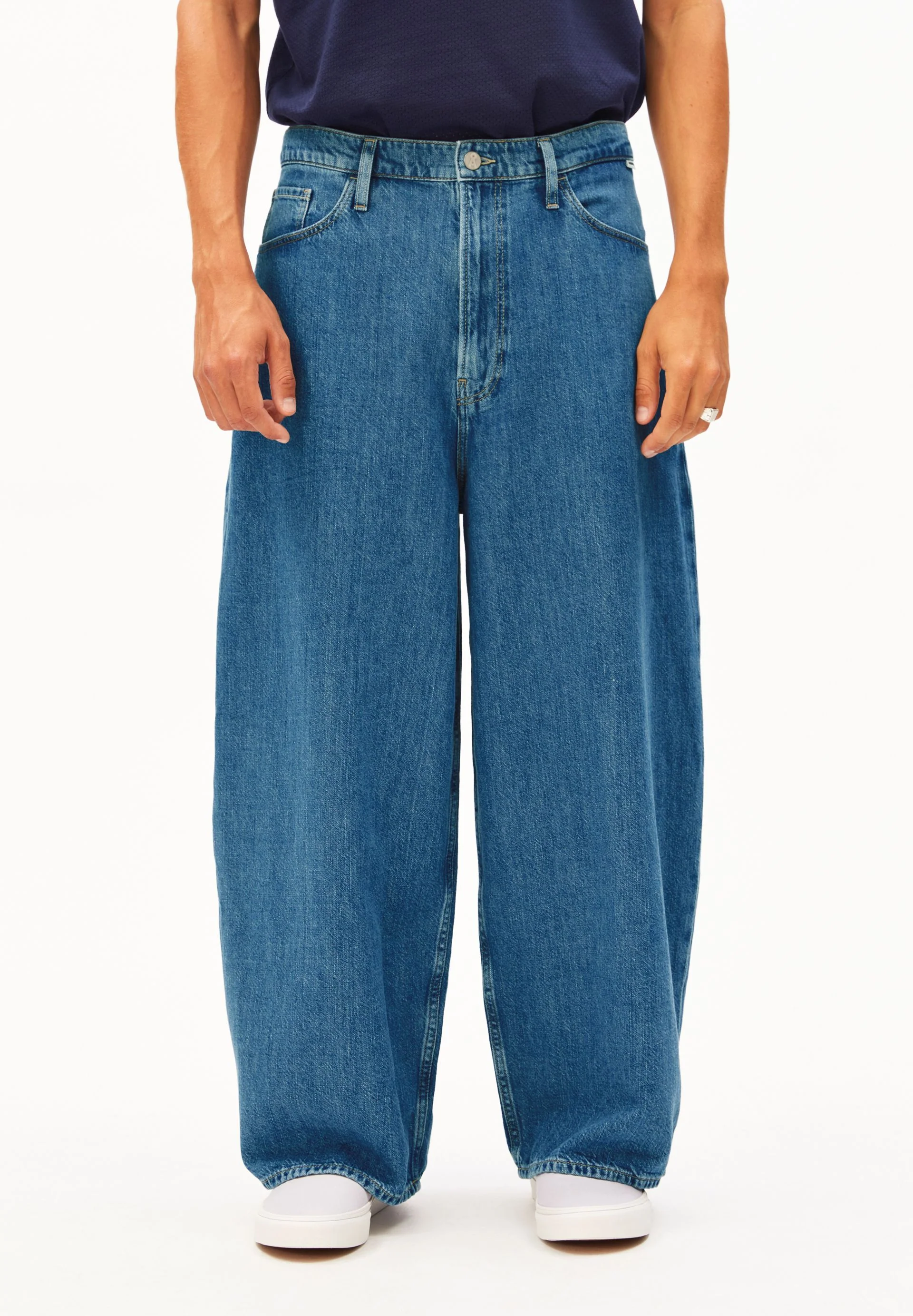 KAAVO LEINEN-MIX BAGGY JEANS