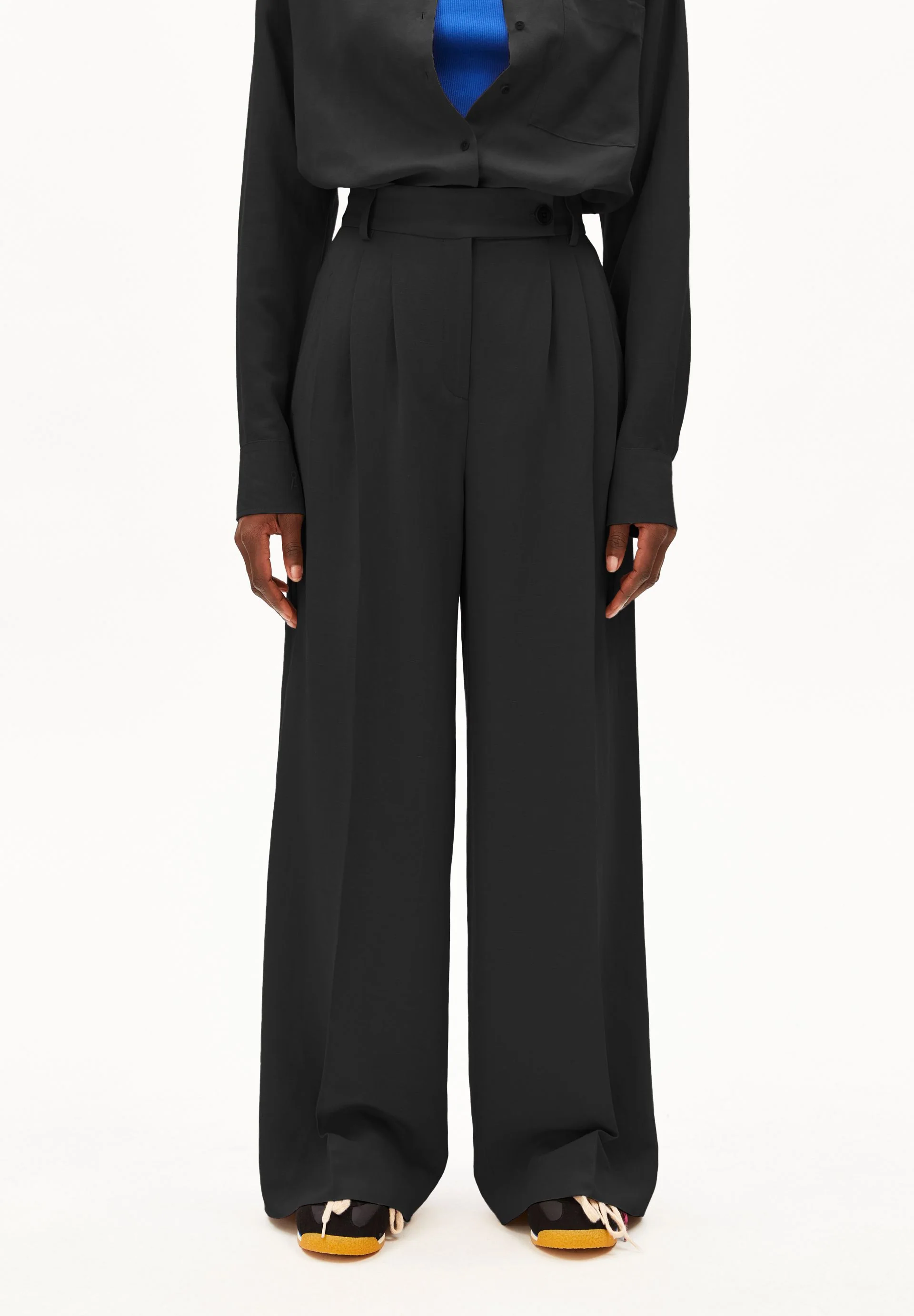 KAAYUA LEINENHOSE | black
