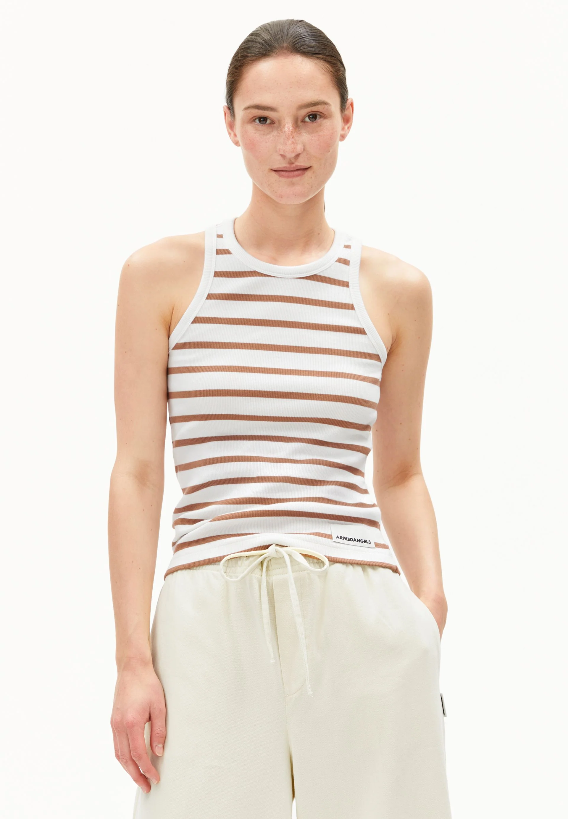 KANITAA GESTREIFTES TOP | white-pale umber