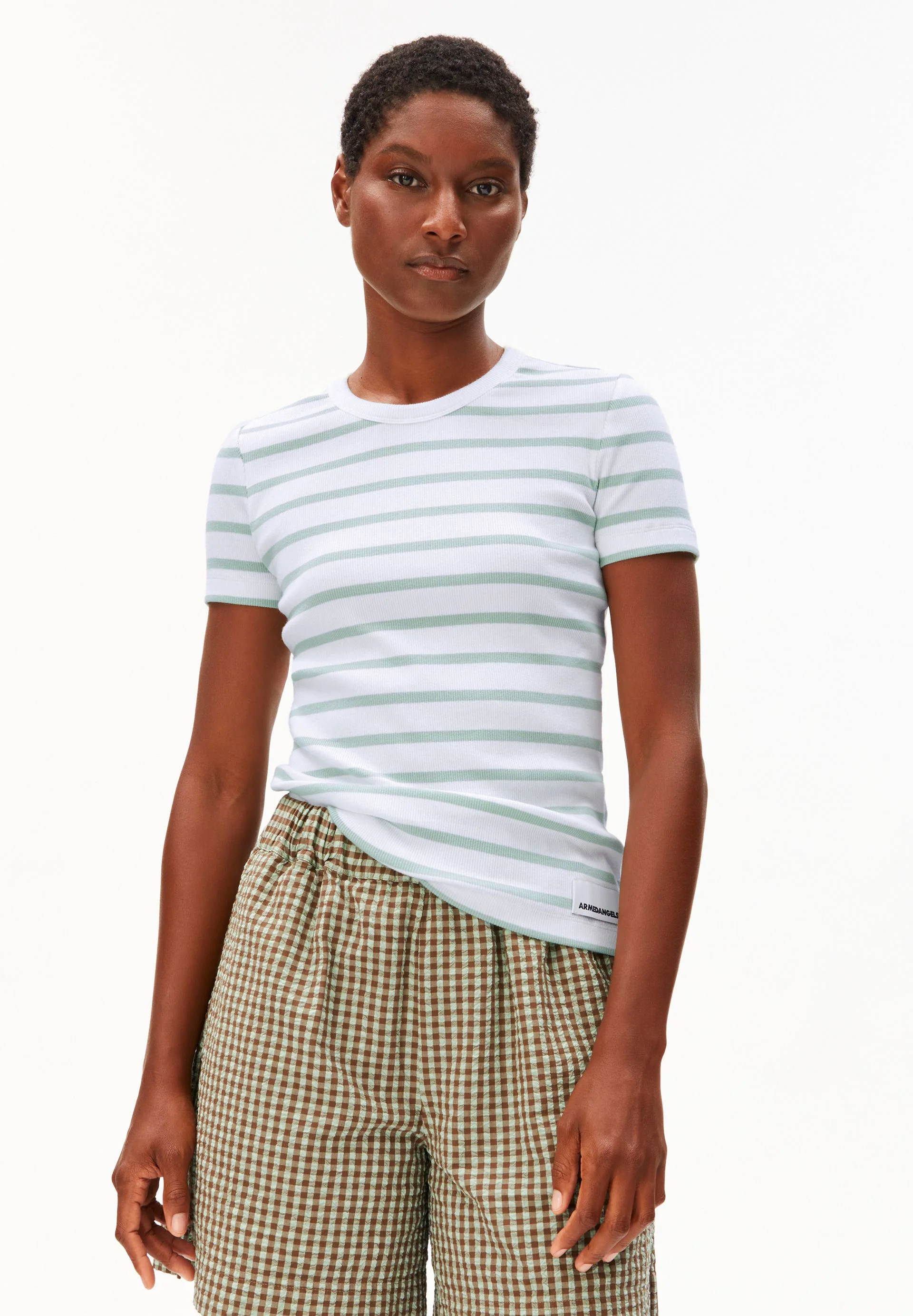KARDAA GESTREIFTES RIPP-T-SHIRT | white-foam