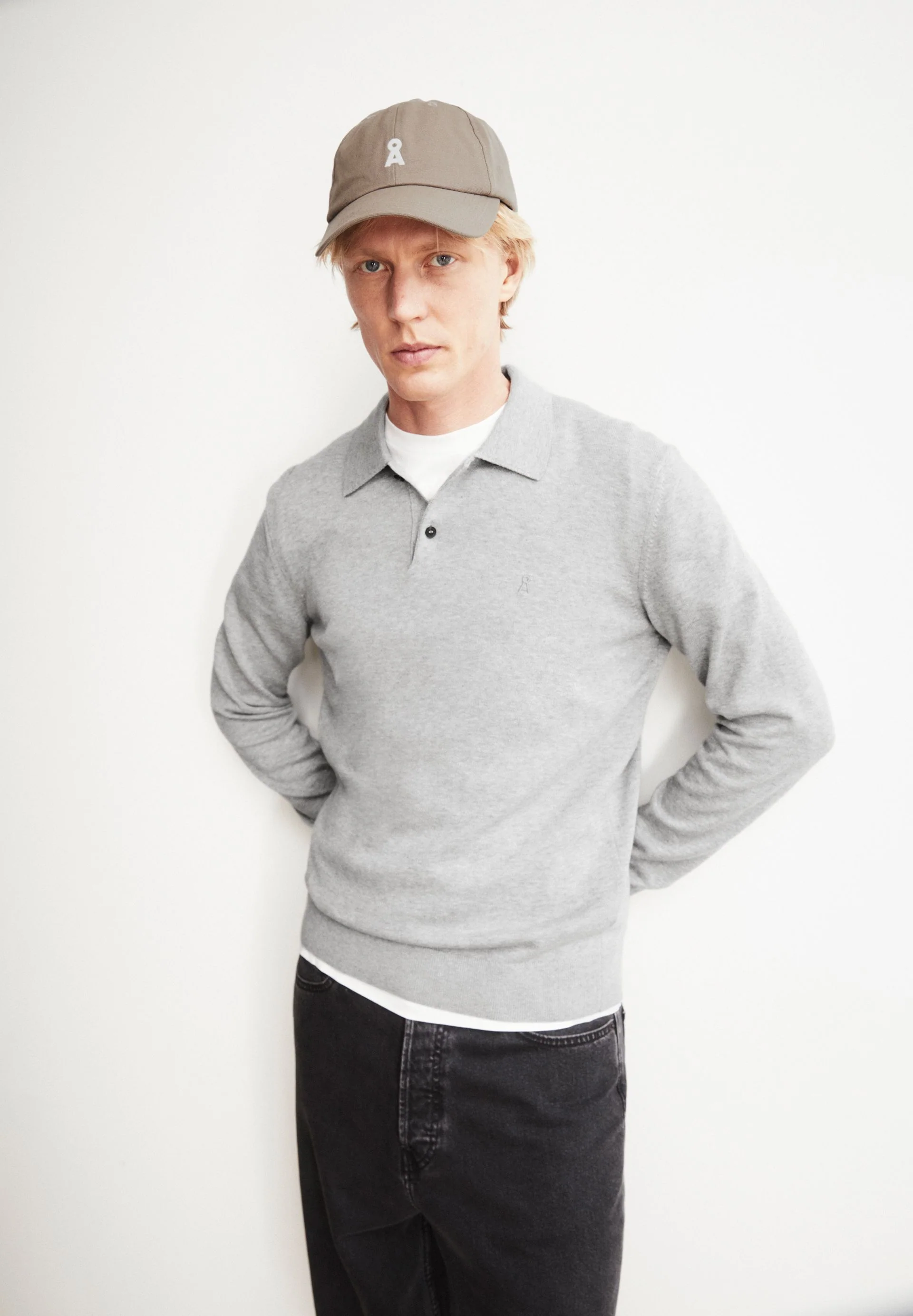 LANGÄRMLIGER STRICKPULLOVER | silver melange - Image 4
