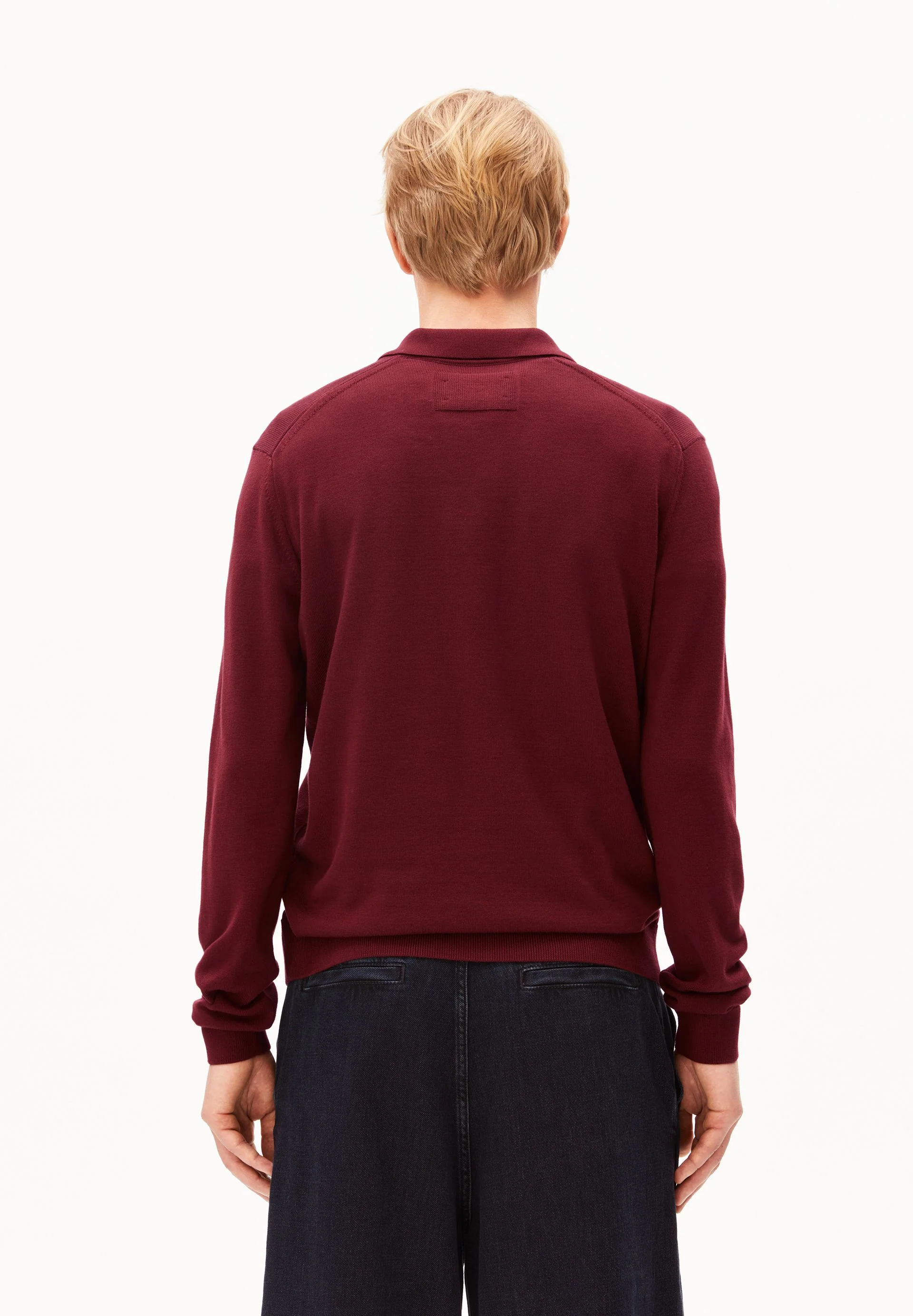 LANGÄRMLIGER STRICKPULLOVER | velvet red - Image 2