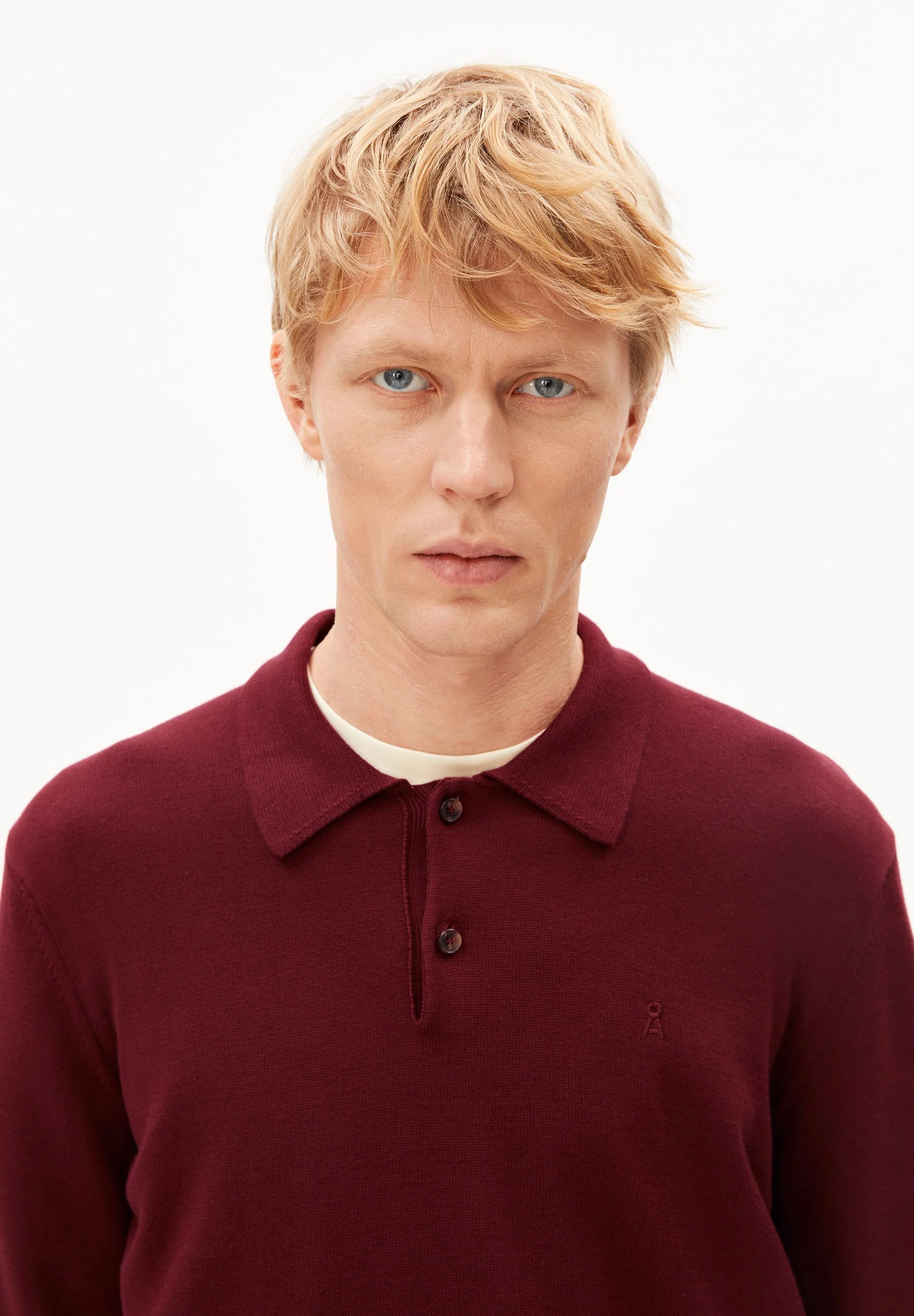LANGÄRMLIGER STRICKPULLOVER | velvet red - Image 3