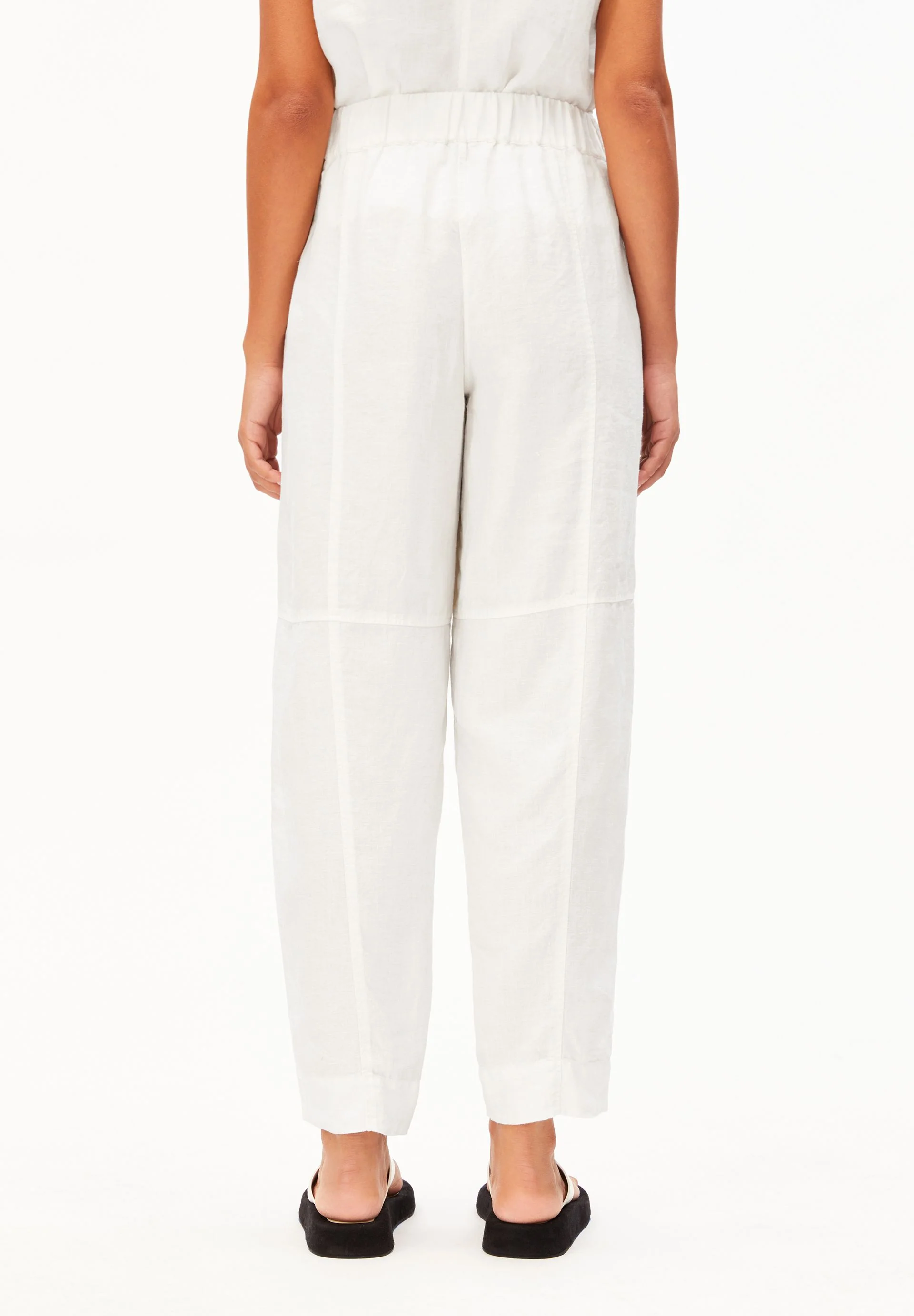 LEINEN PULL-ON BARREL HOSE | white - Image 2