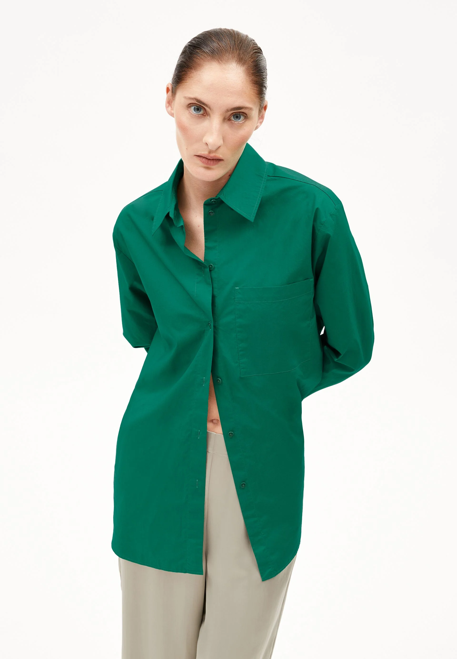 MAALGAA BLUSE | emerald green