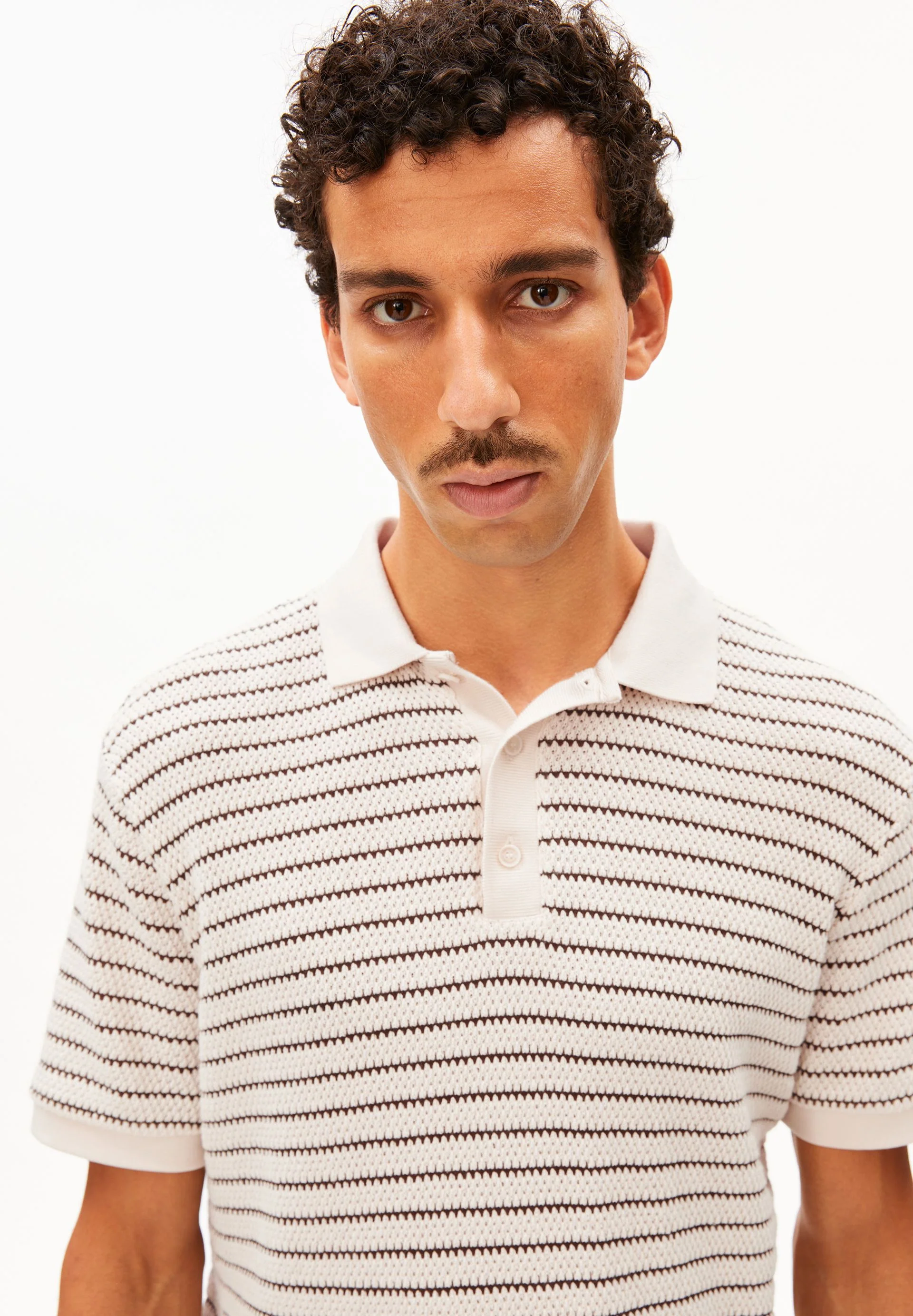 MAARIO STRICK-POLOSHIRT | pure-claystone - Image 3