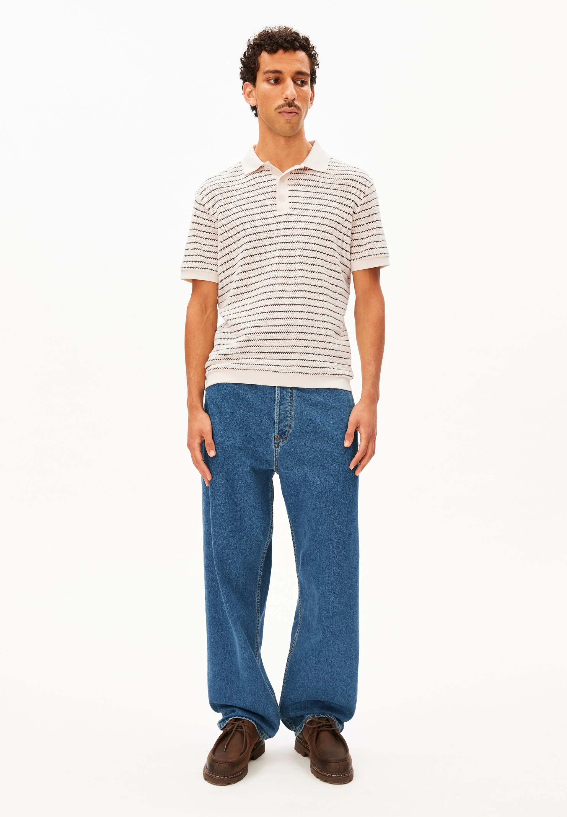 MAARIO STRICK-POLOSHIRT | pure-claystone - Image 5