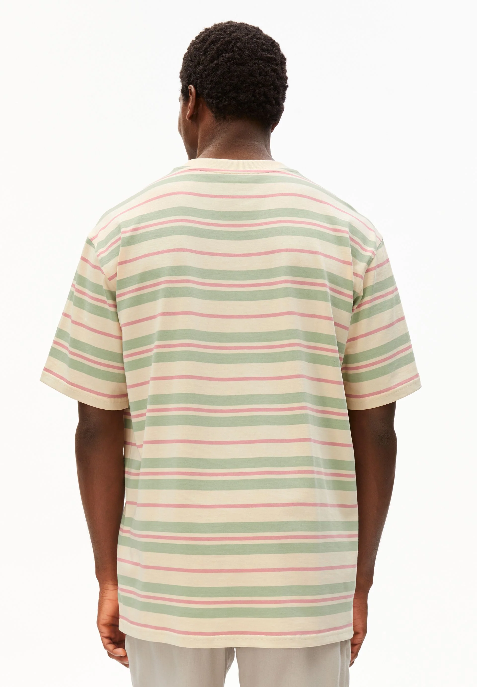 MAARKOS GESTREIFTES T-SHIRT | foam-washed berry - Image 2