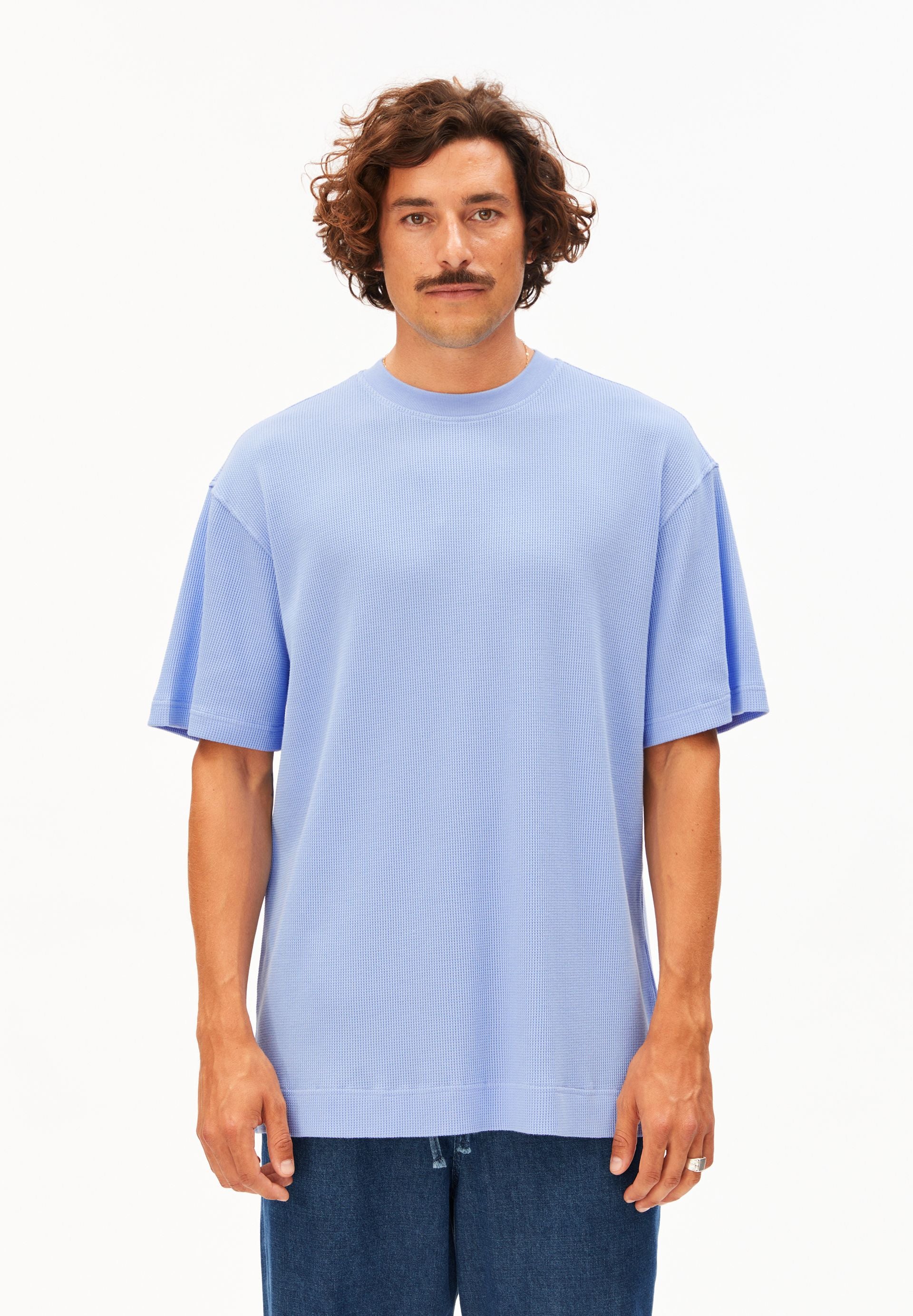 MAARKOS WAFFLE T-SHIRT | wedgwood