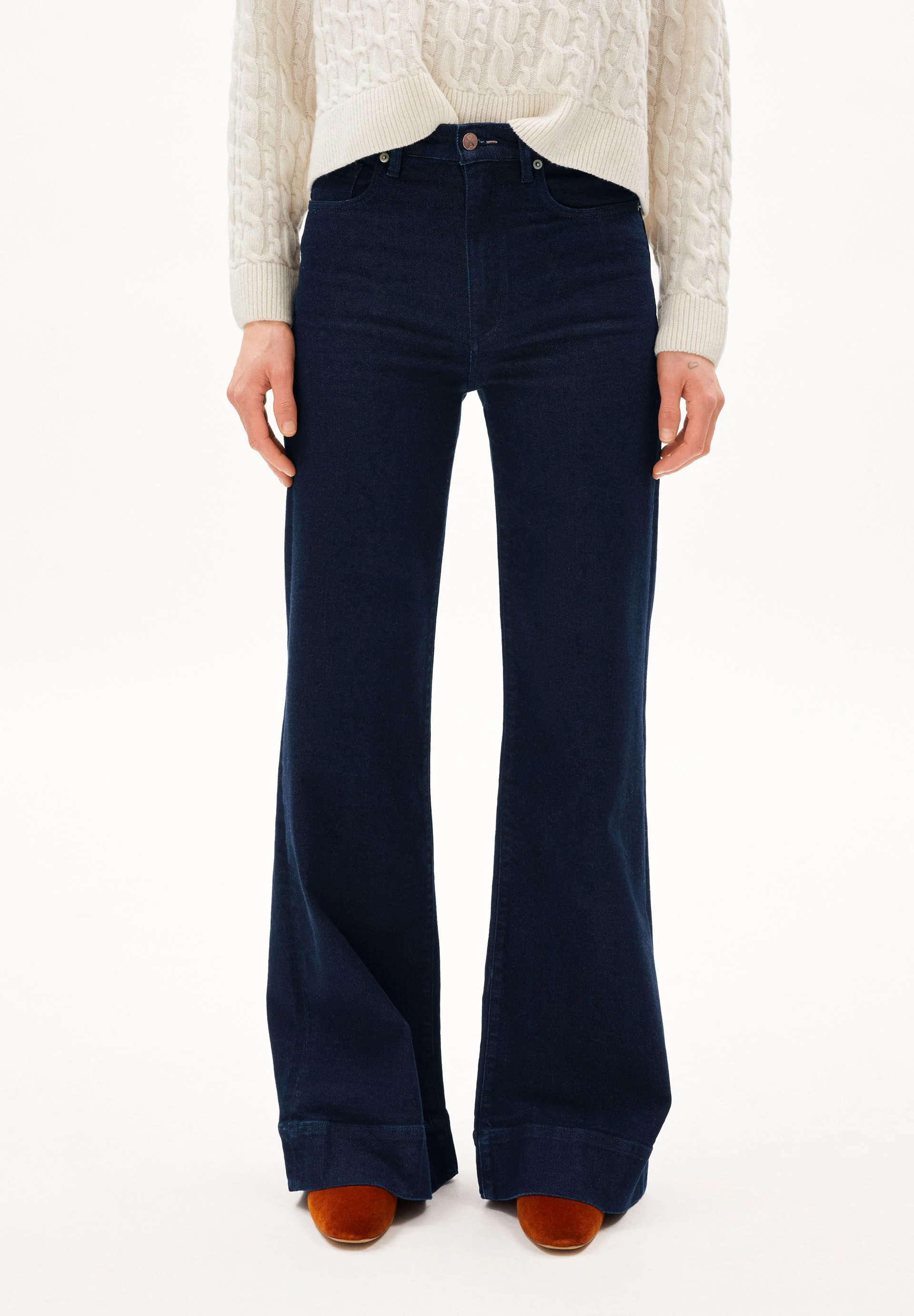 MURLIAA HIGH WAIST WIDE JEANS | rinse