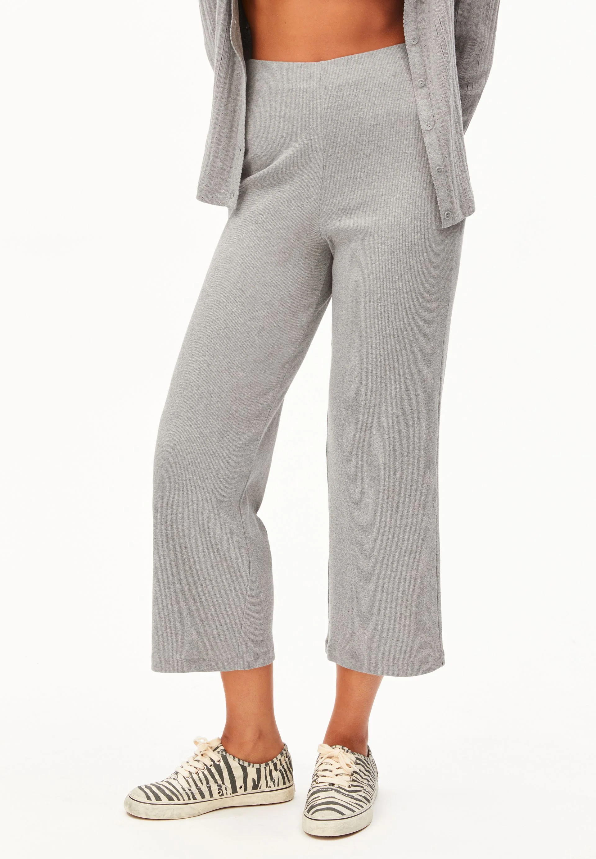 NIANAA RIPP-HOSE | silver melange