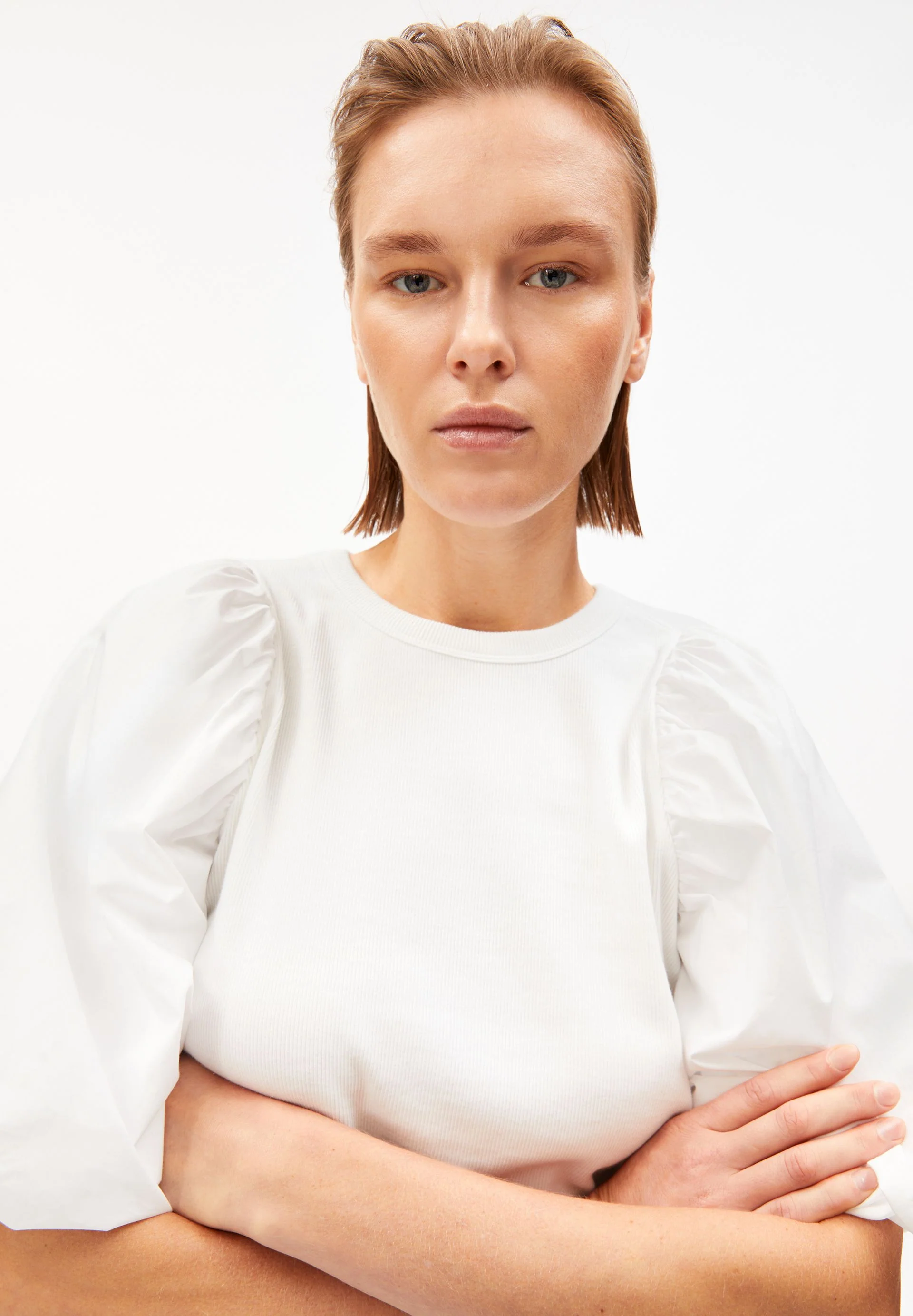 PUFFÄRMEL T-SHIRT | white - Image 3