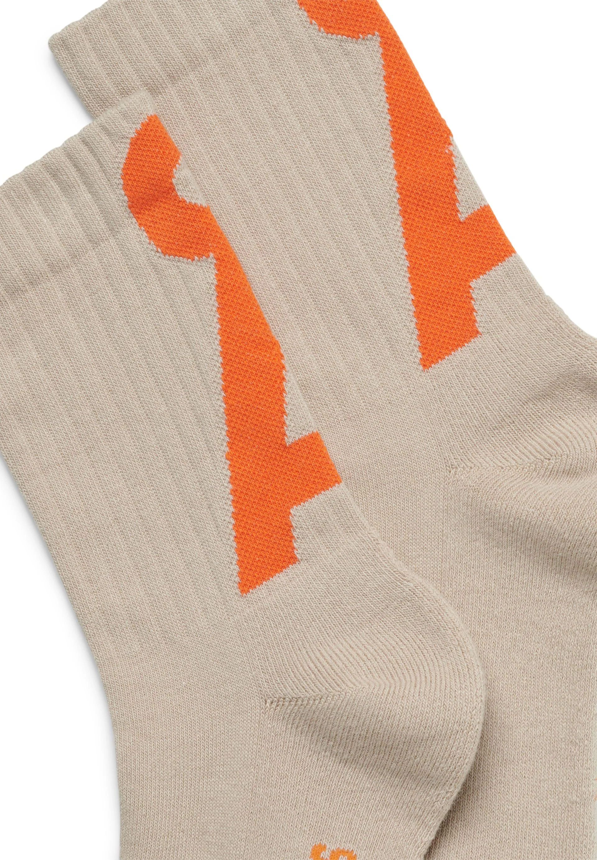 SAAMUS SHORT SOCKEN | sand stone-sunset orange