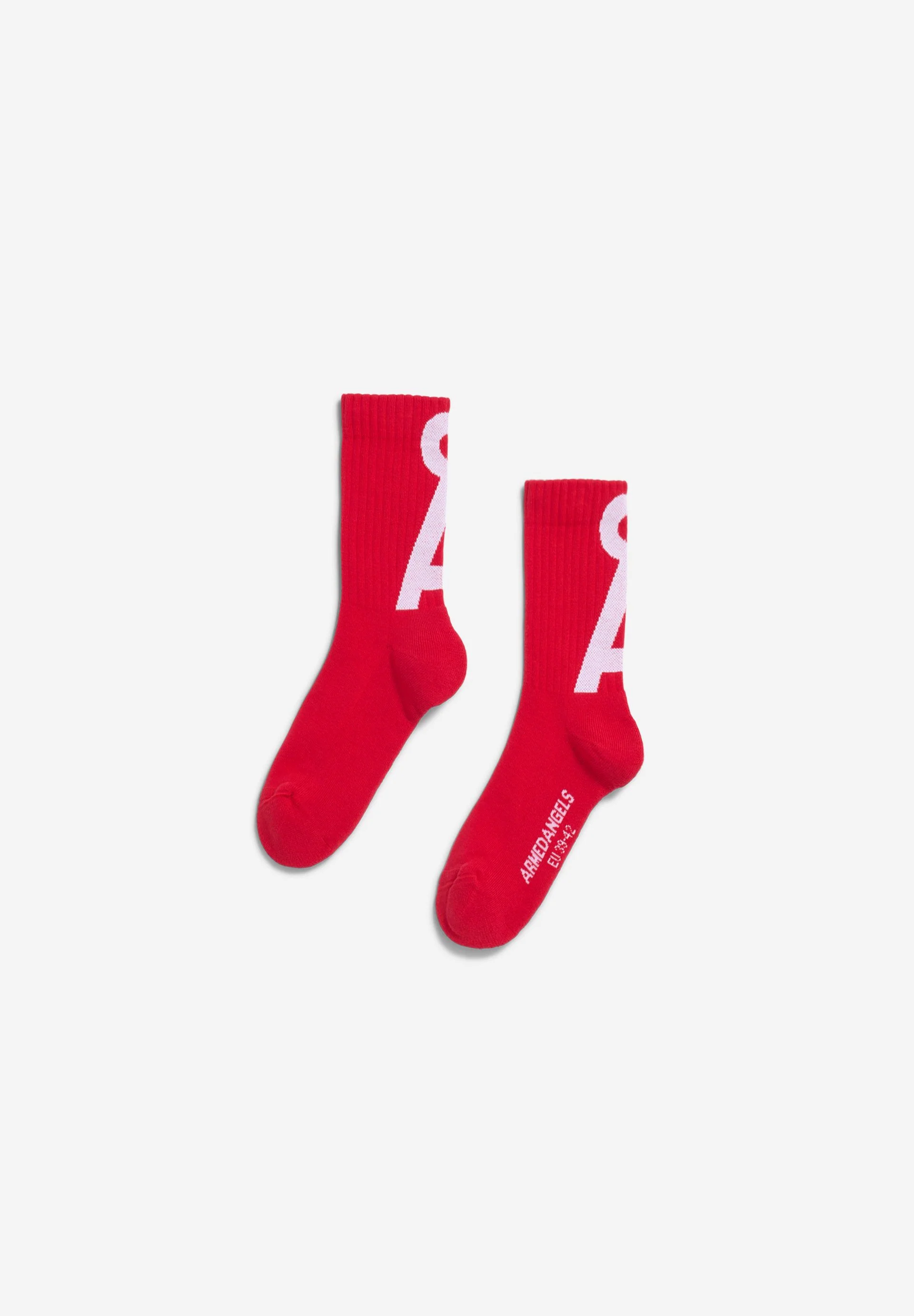 SAAMUS KURZE SOCKEN | mars red-broken white - Image 2