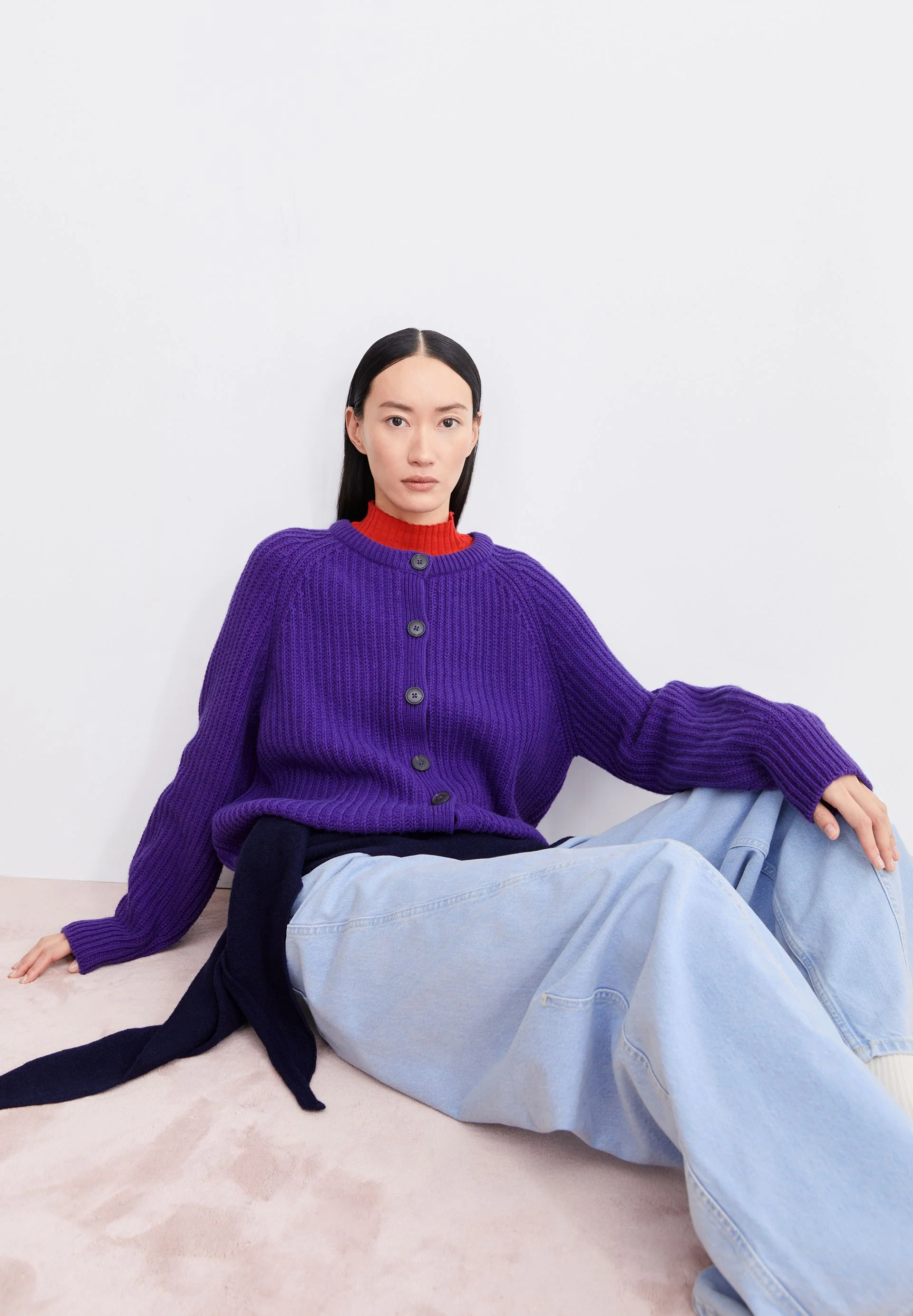 RIPPSTRICK-CARDIGAN | indigo lilac - Image 4