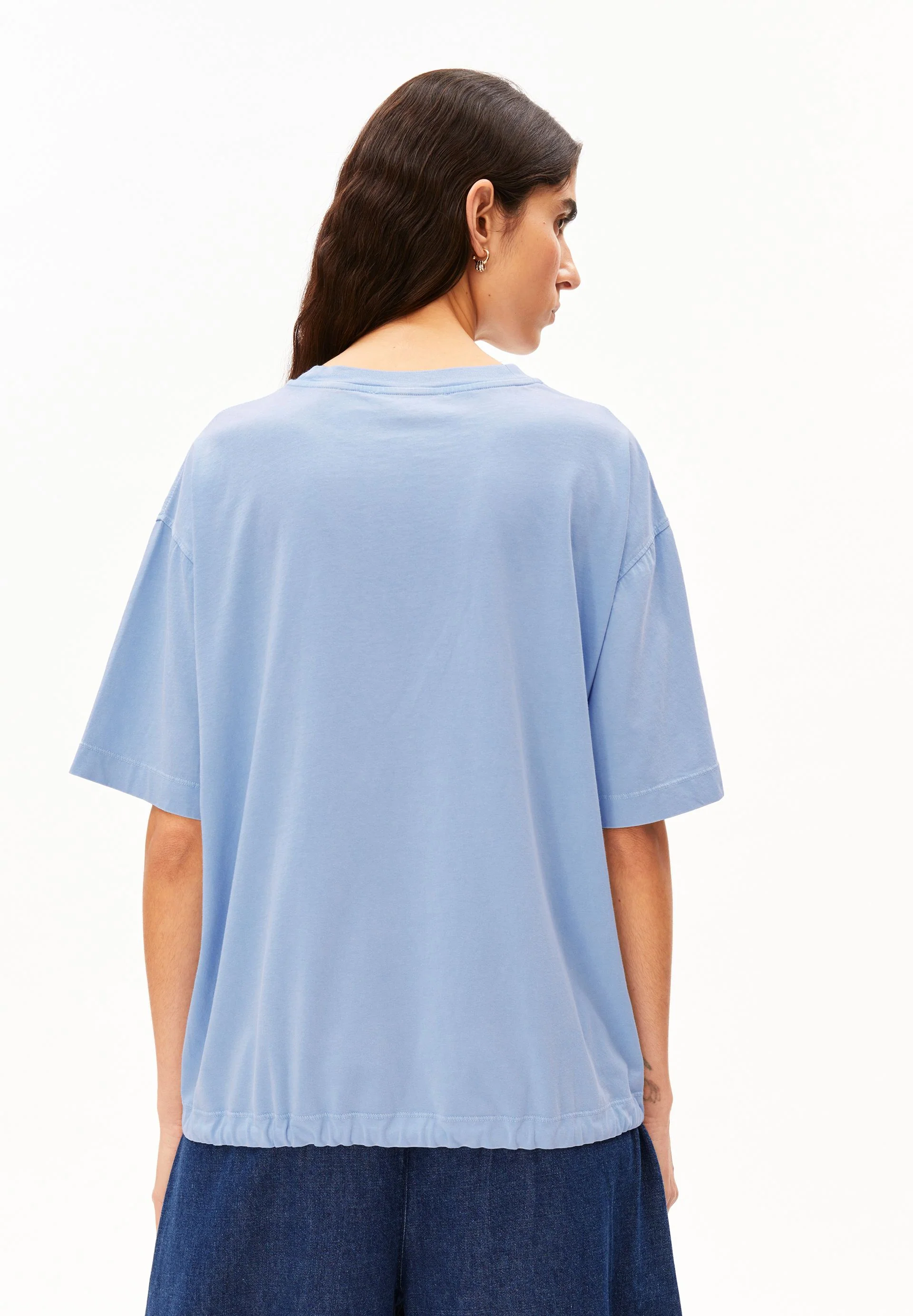 T-SHIRT MIT KORDELZUG | soft blue - Image 2