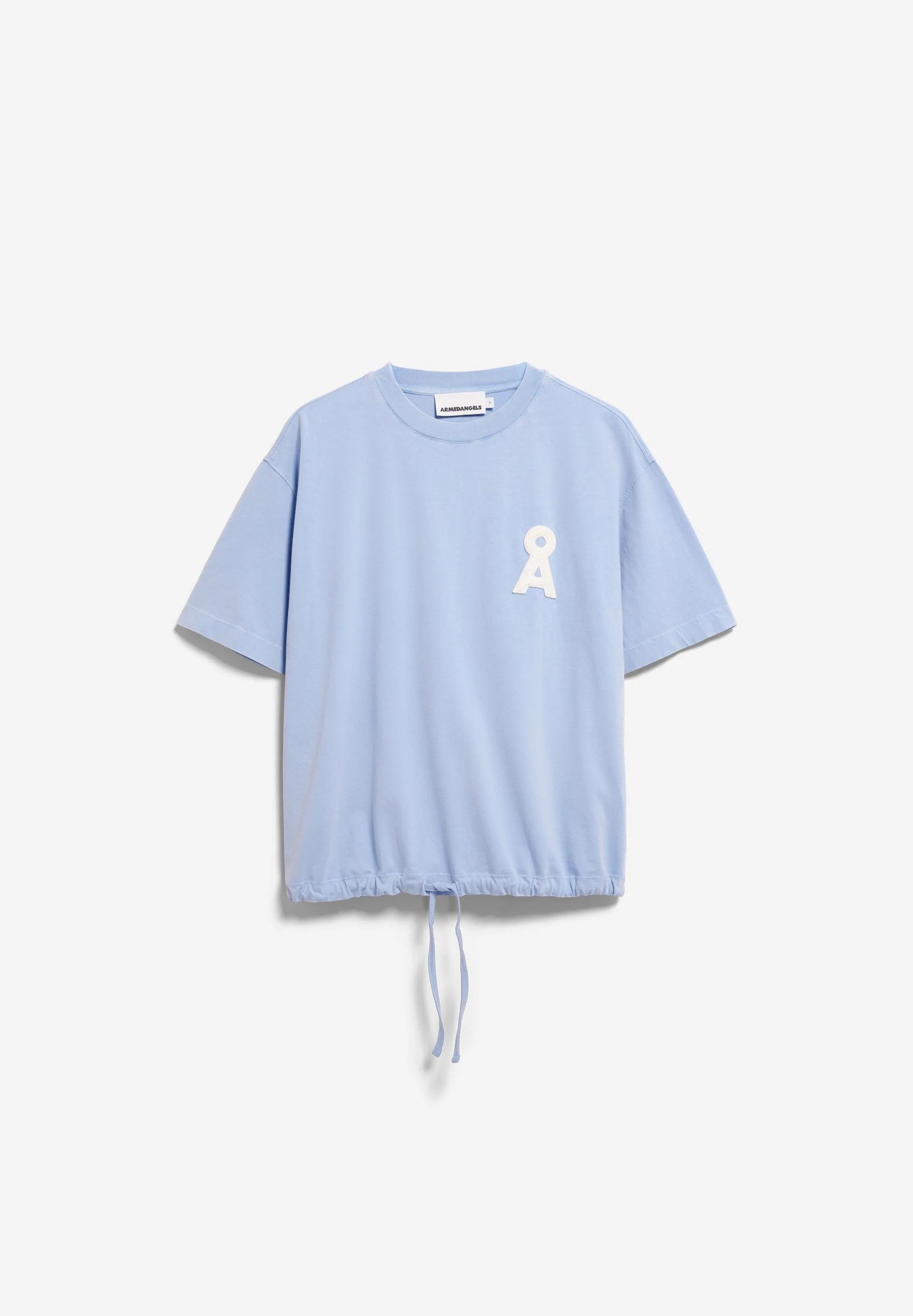 T-SHIRT MIT KORDELZUG | soft blue - Image 6